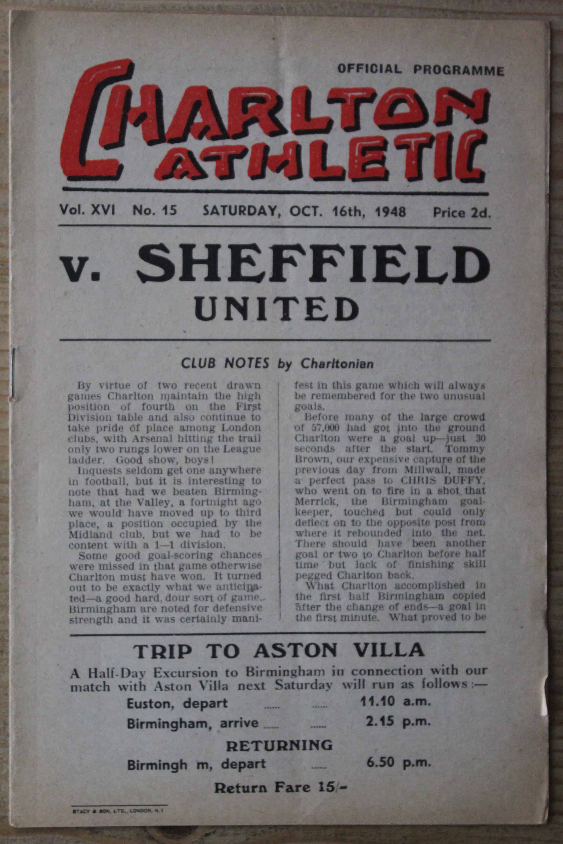 Charlton Athletic FC v Sheffield United FC