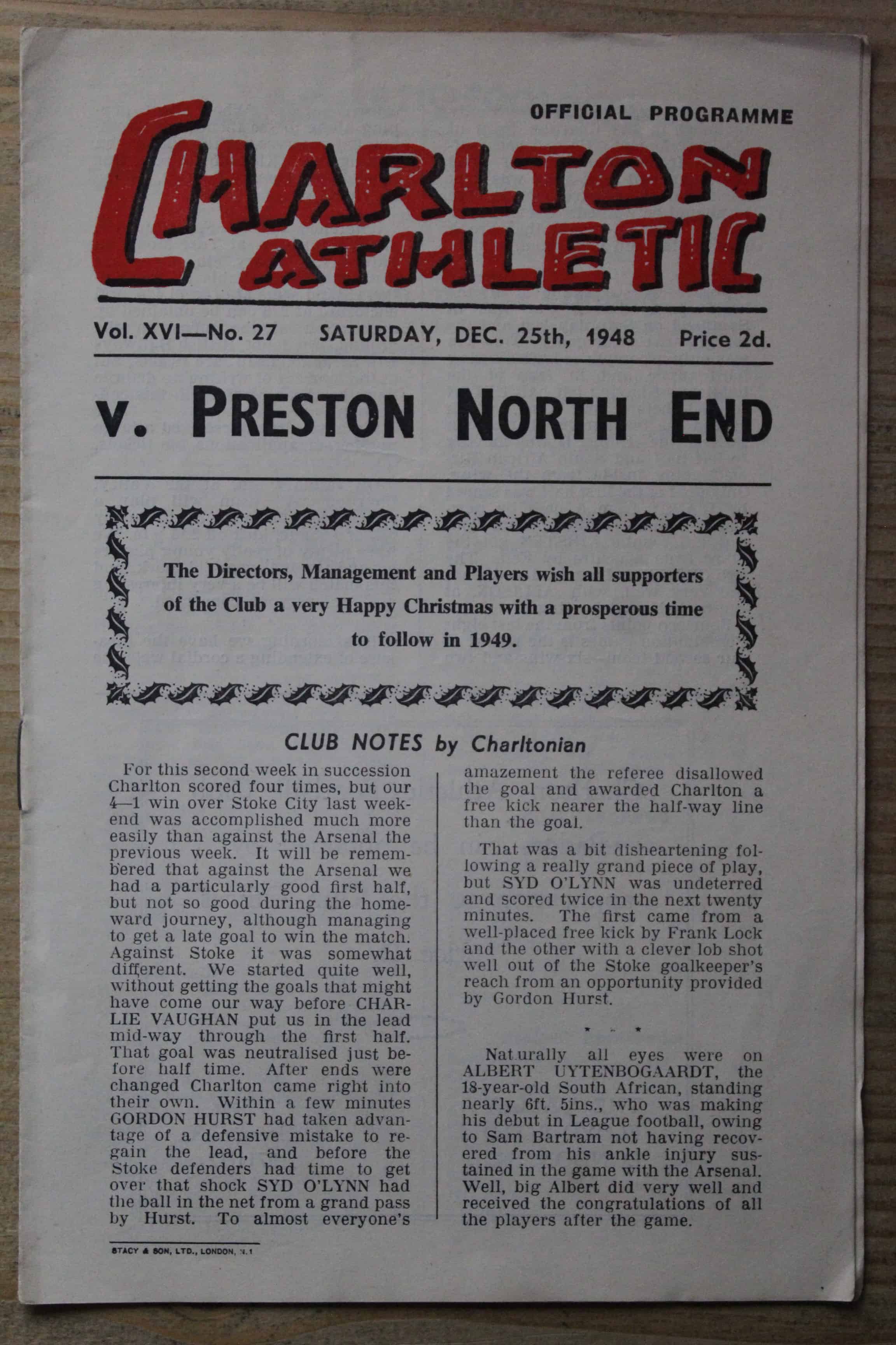 Charlton Athletic FC v Preston North End FC