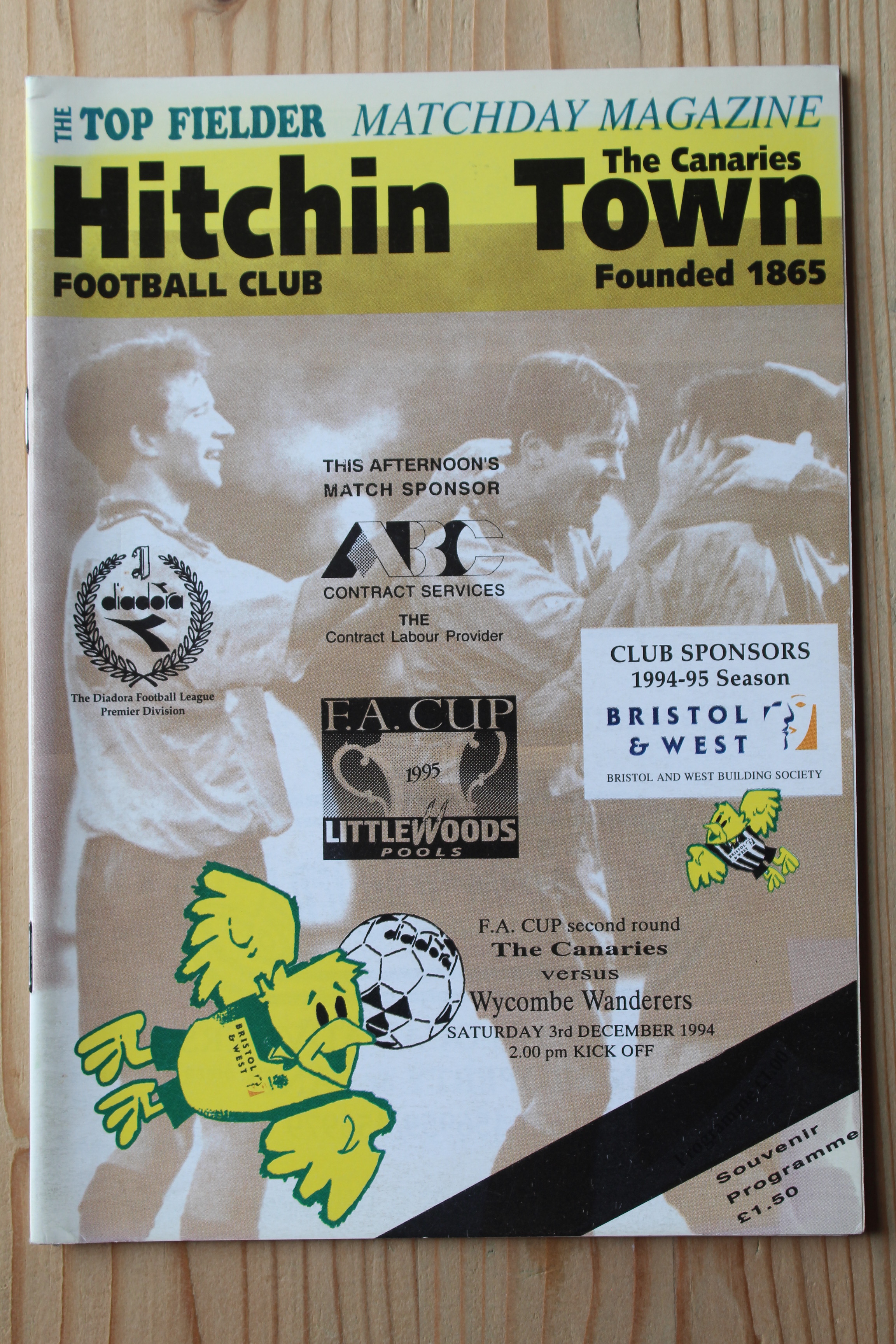 Hitchin Town v Wycombe Wanderers FC