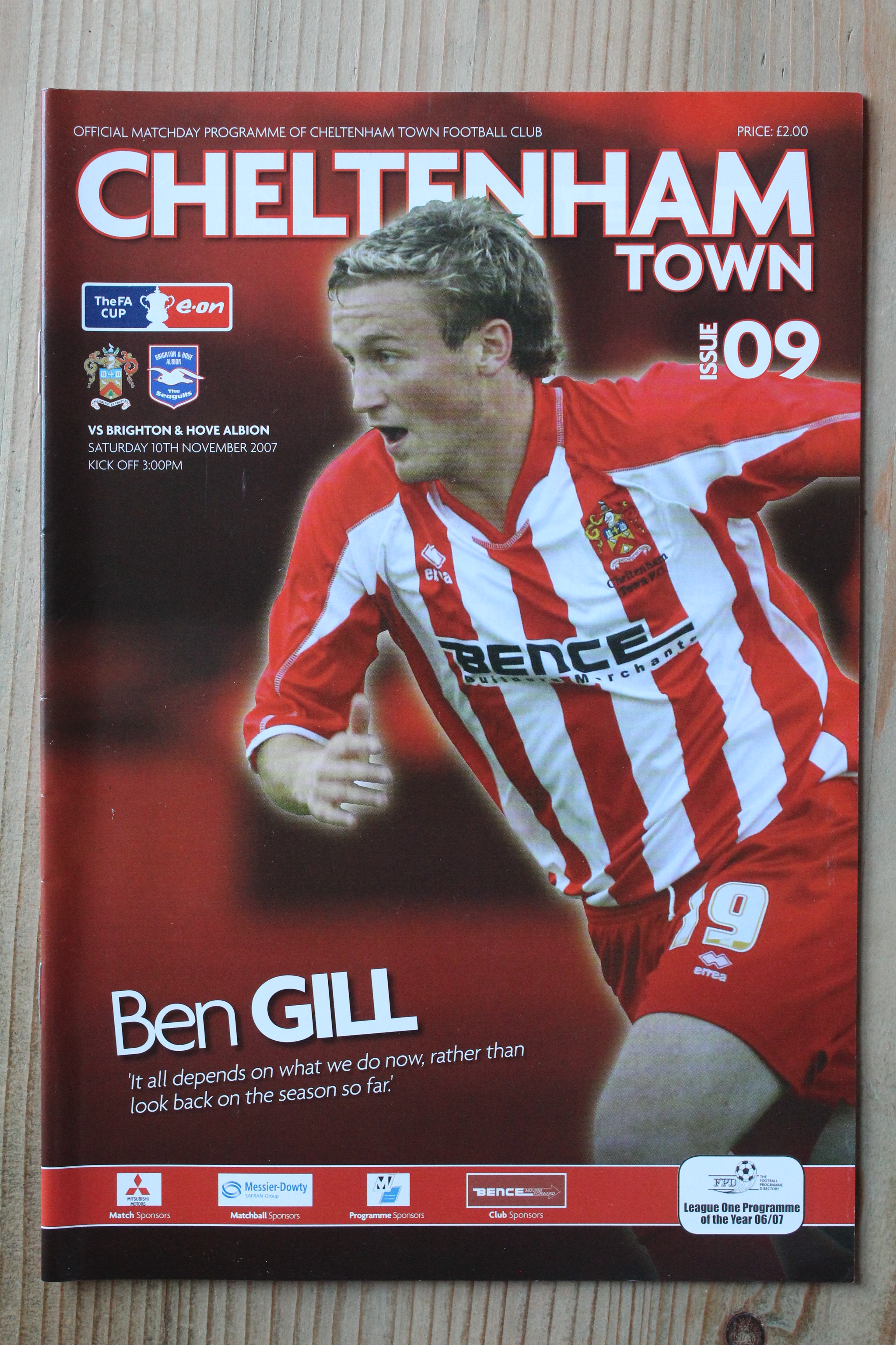 Cheltenham Town FC v Brighton & Hove Albion FC