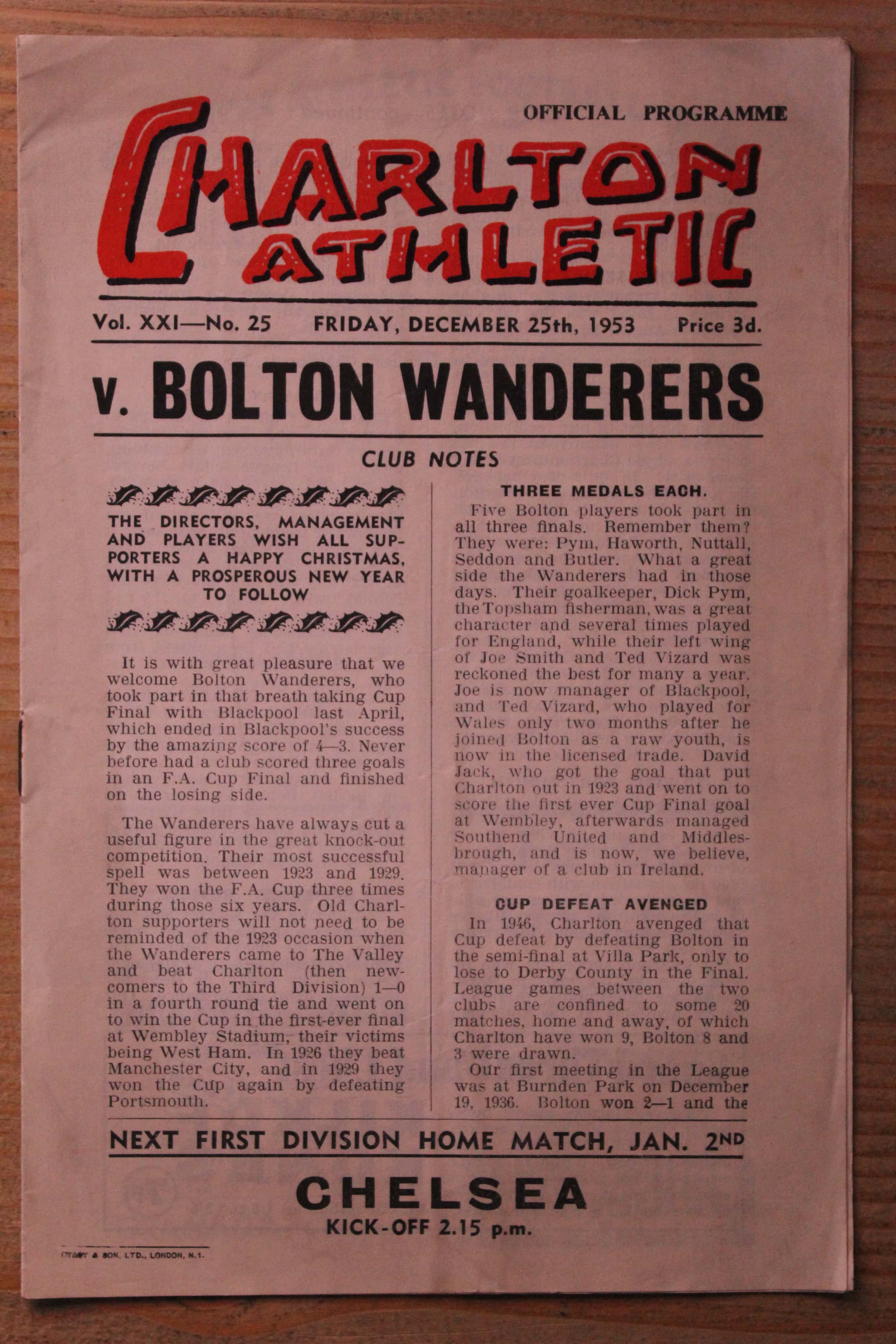 Charlton Athletic FC v Bolton Wanderers FC