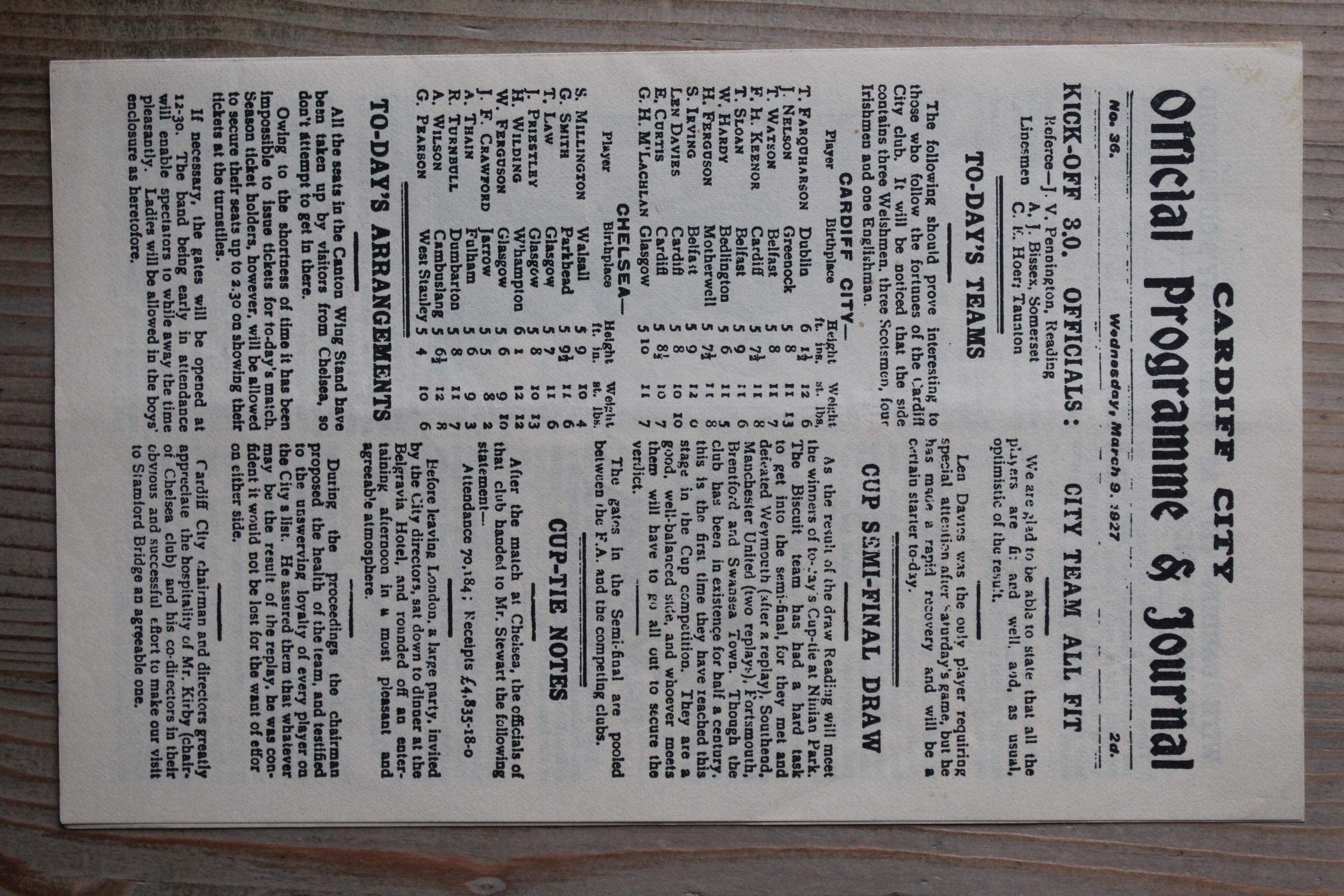 Cardiff City FC v Chelsea FC