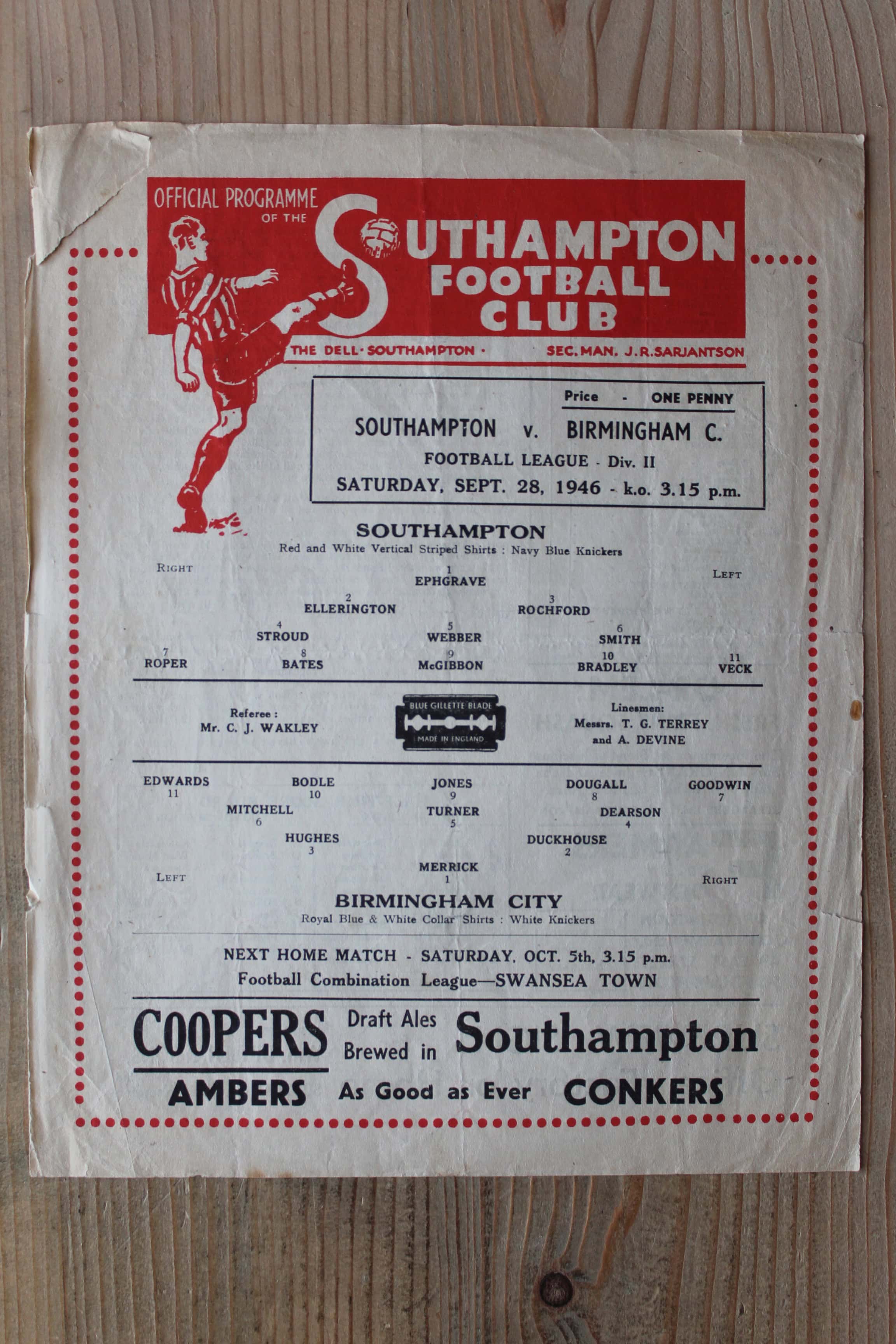 Southampton FC v Birmingham City FC