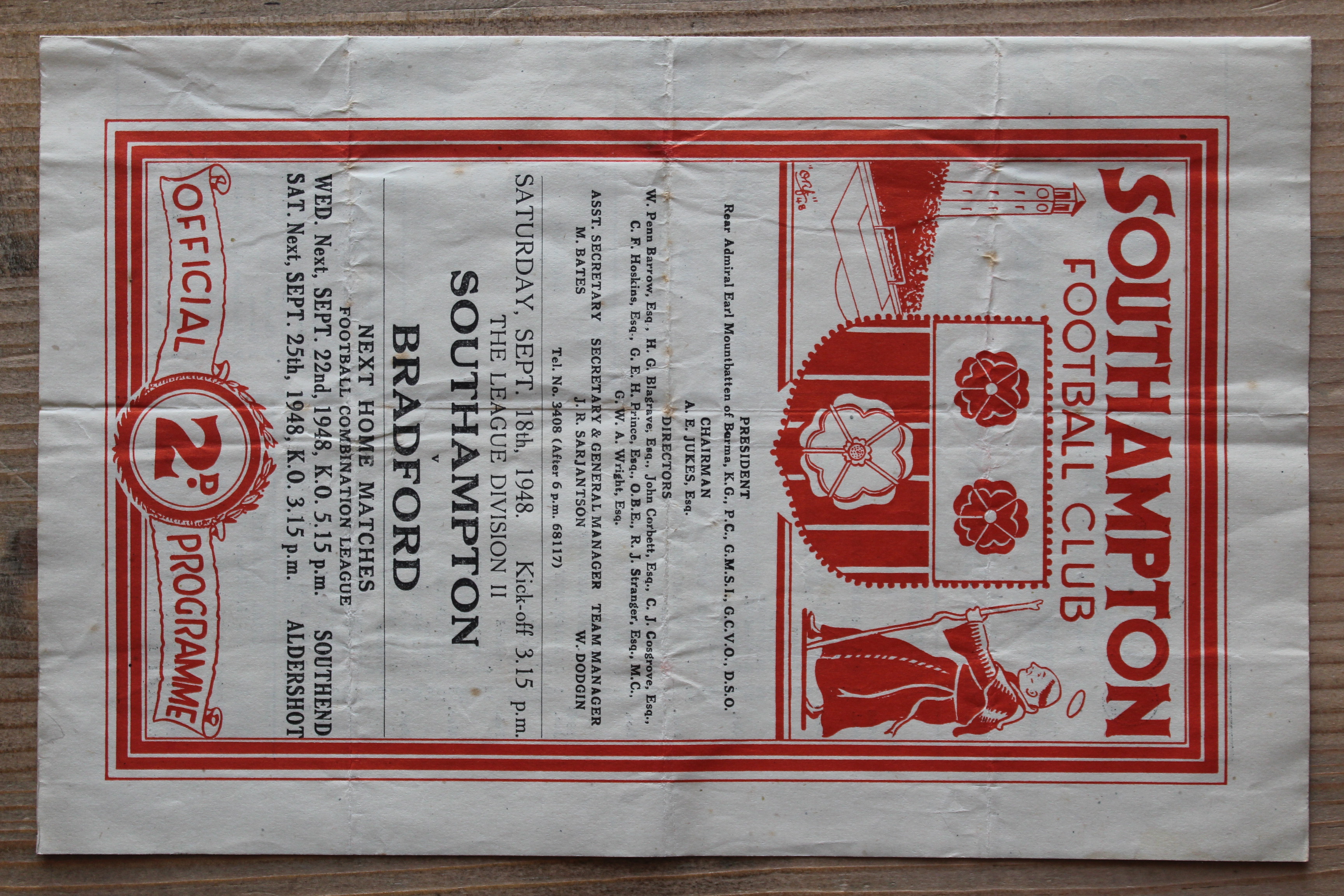 Southampton FC v Bradford Park Avenue