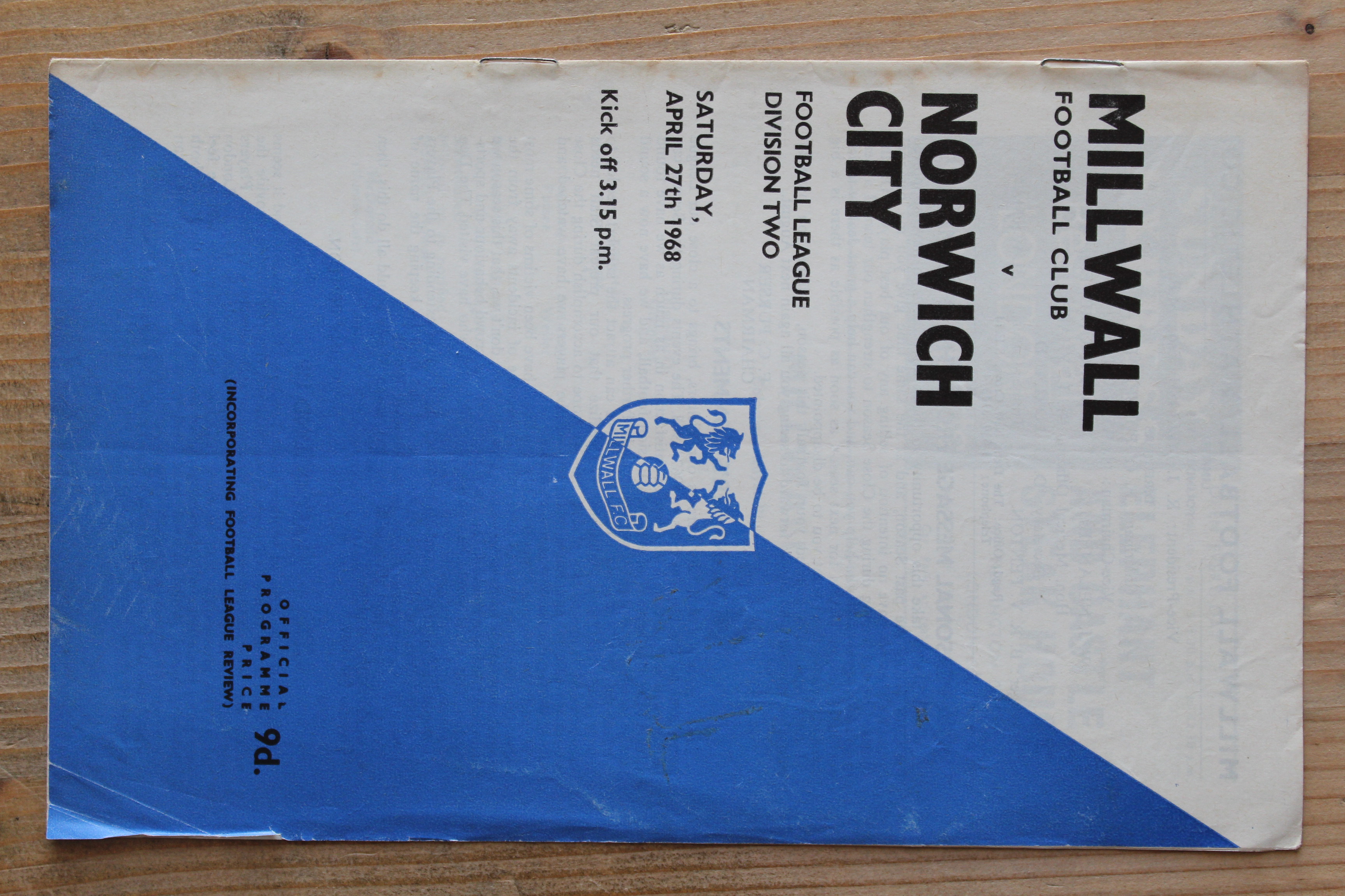 Millwall FC v Norwich City FC