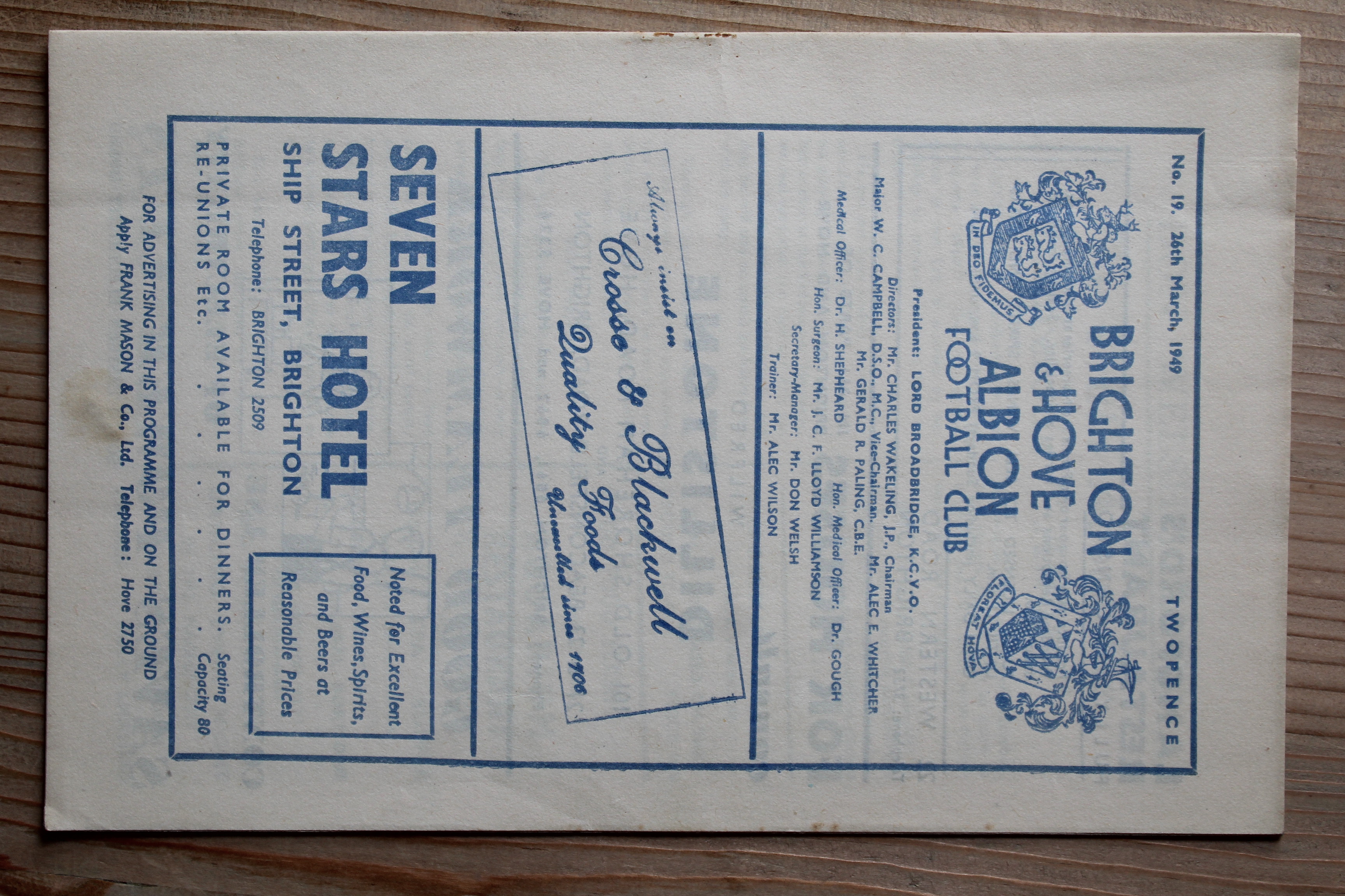 Brighton & Hove Albion FC v Walsall FC