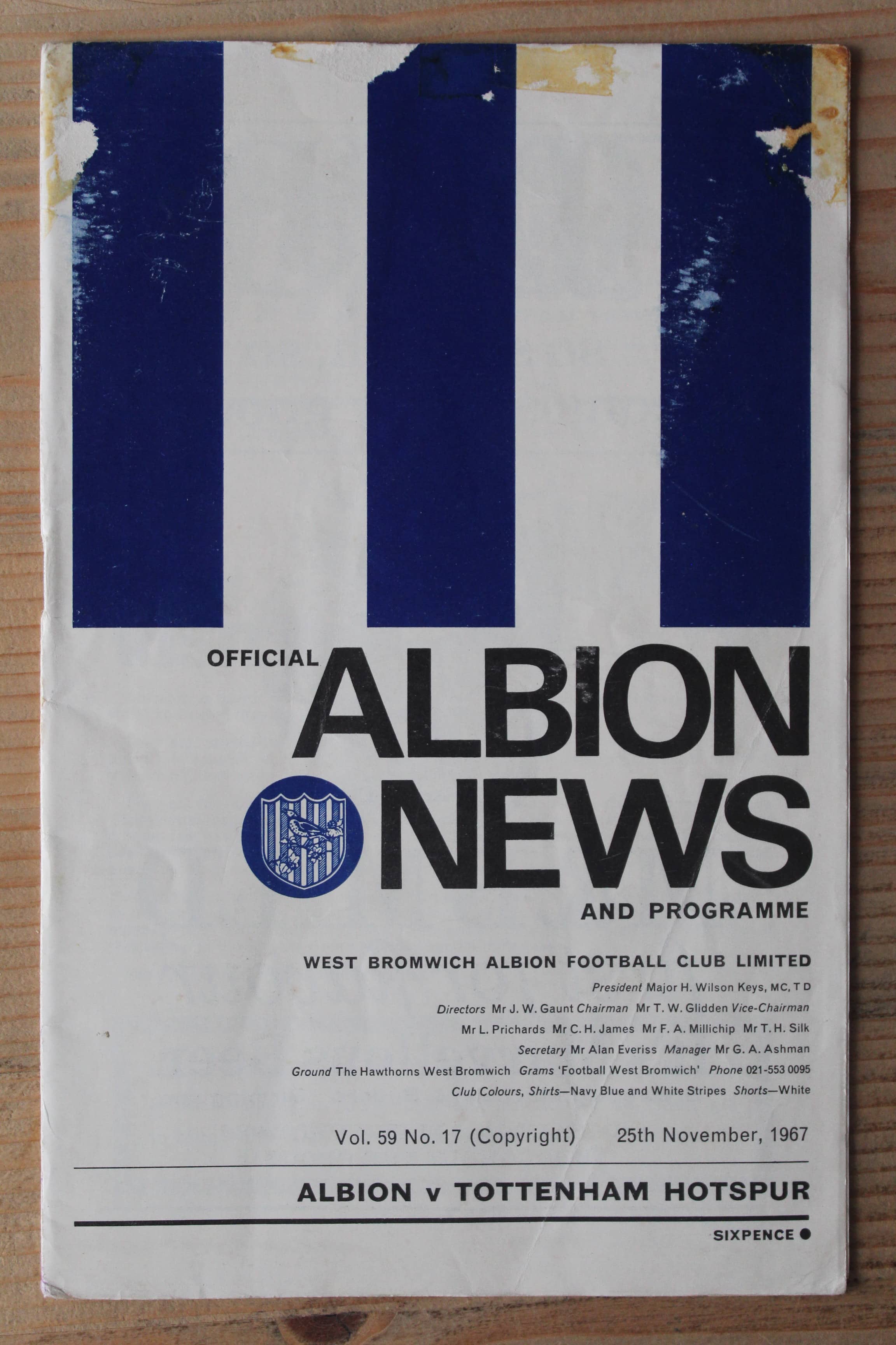 West Bromwich Albion FC  v Tottenham Hotspur FC