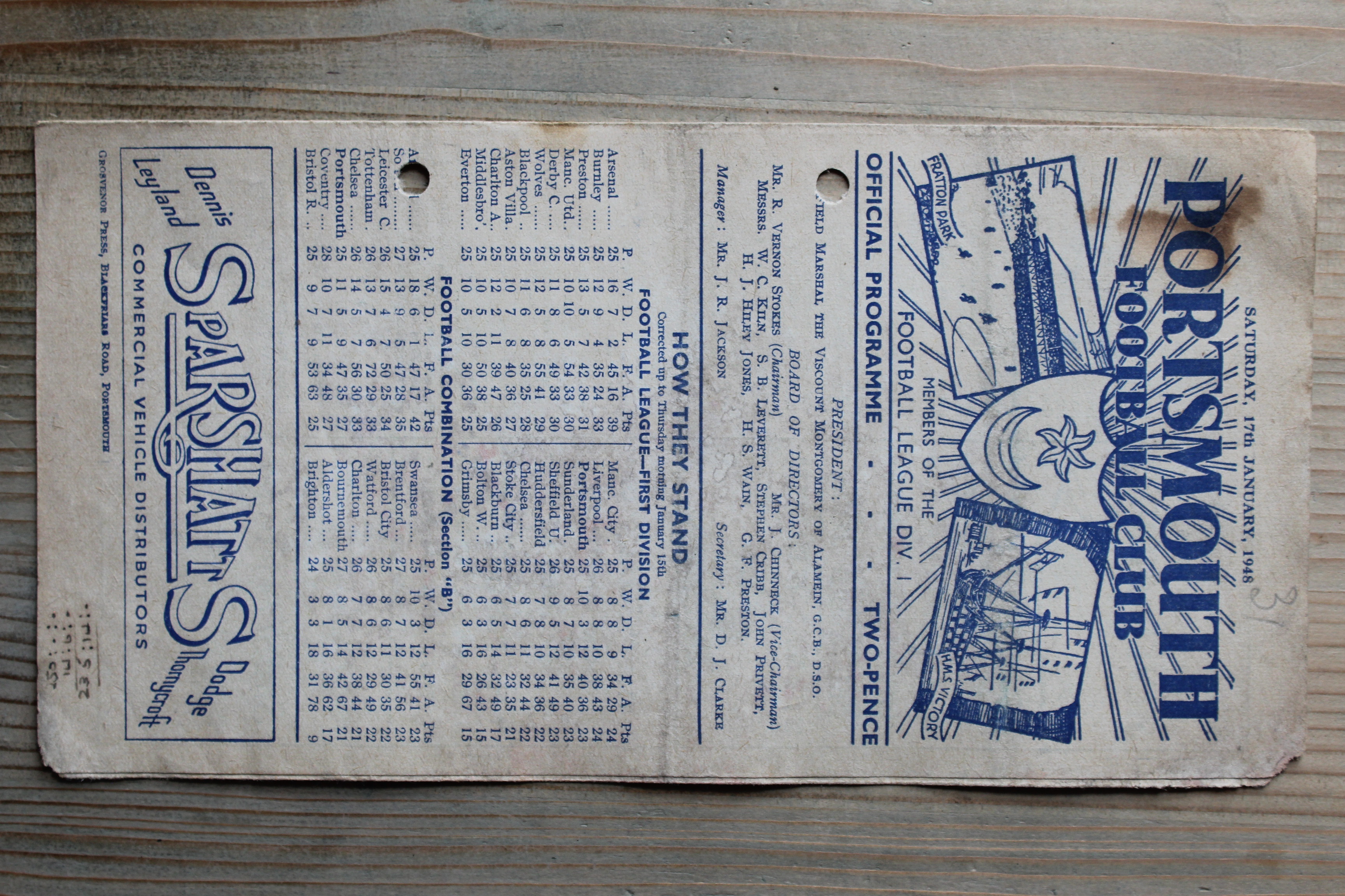 Portsmouth FC v Bolton Wanderers FC