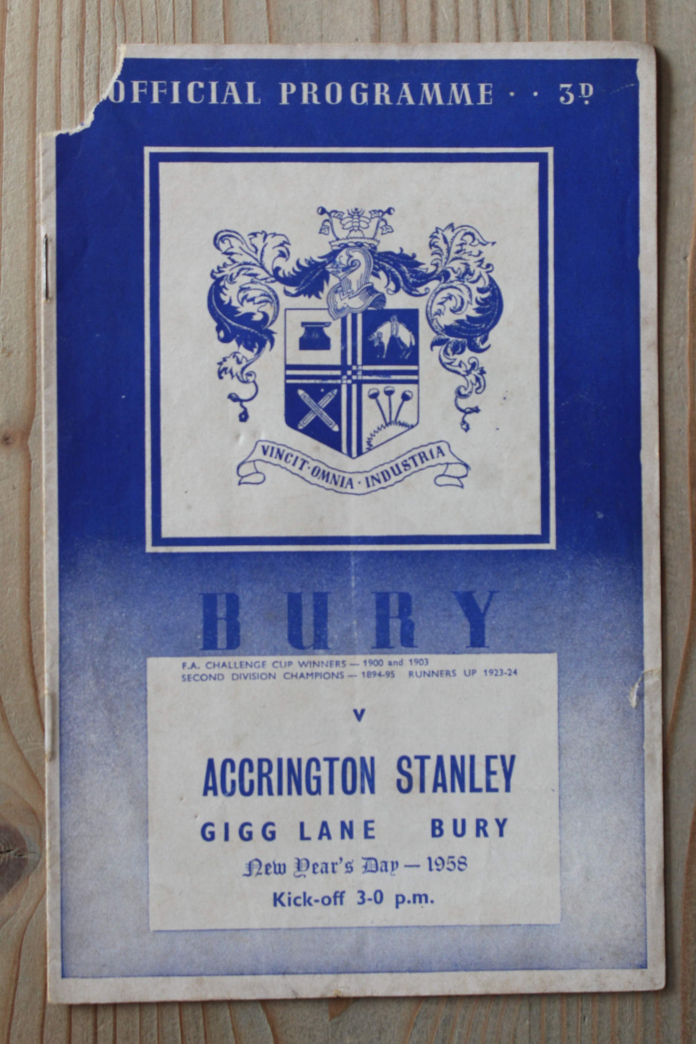 Bury FC v Accrington Stanley (1891)
