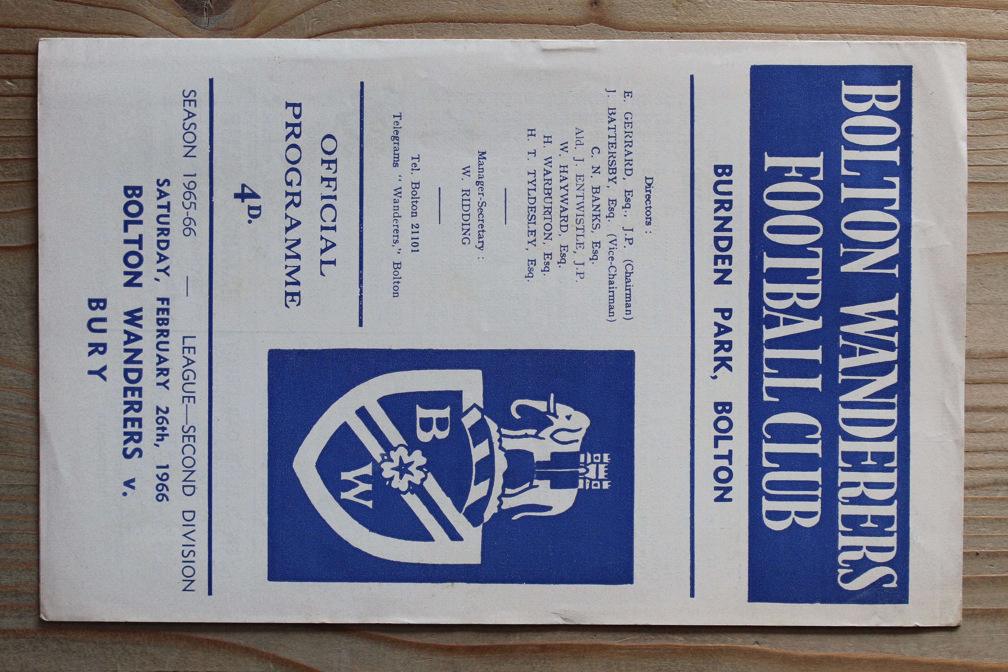 Bolton Wanderers FC v Bury FC