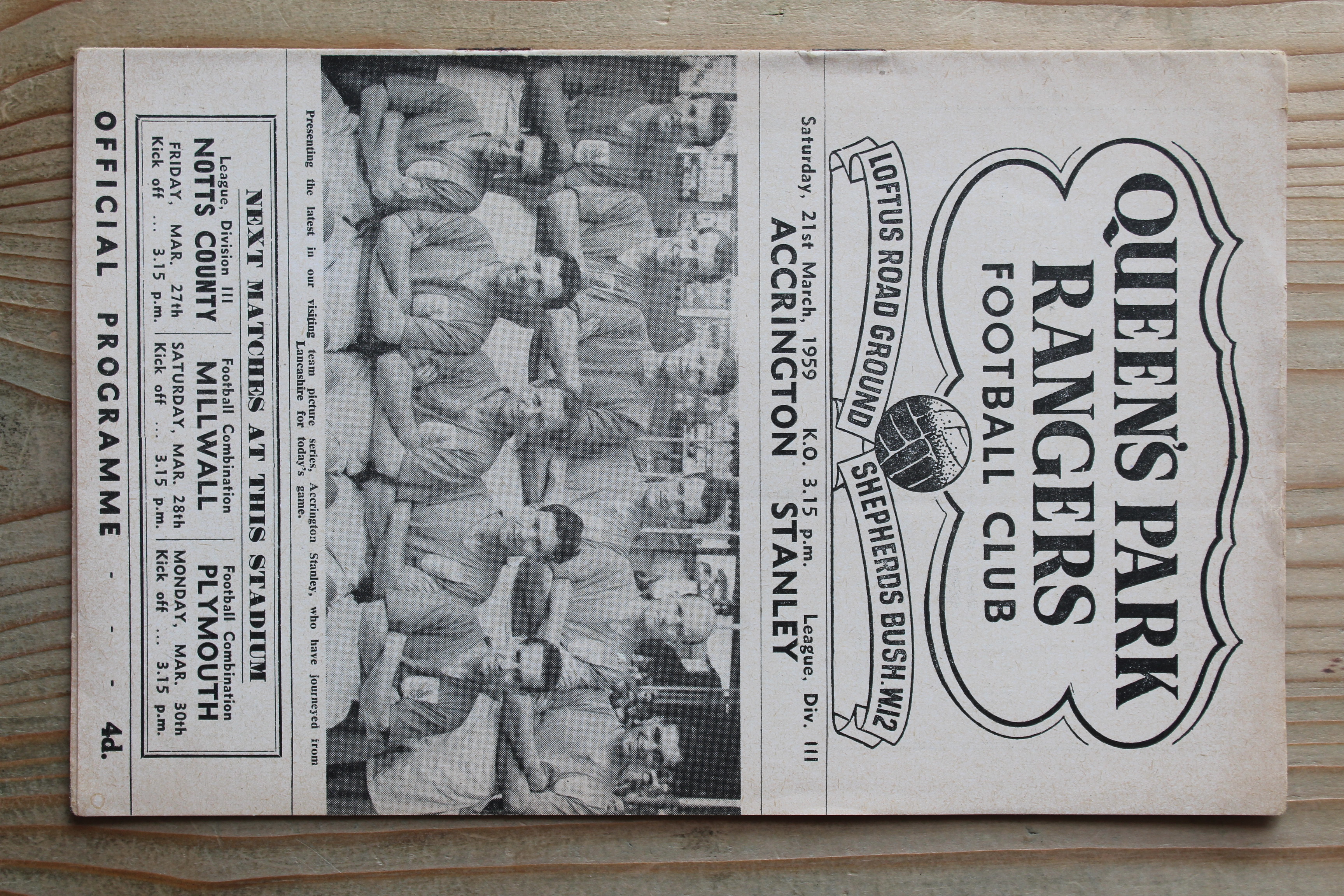 Queens Park Rangers FC v Accrington Stanley (1891)