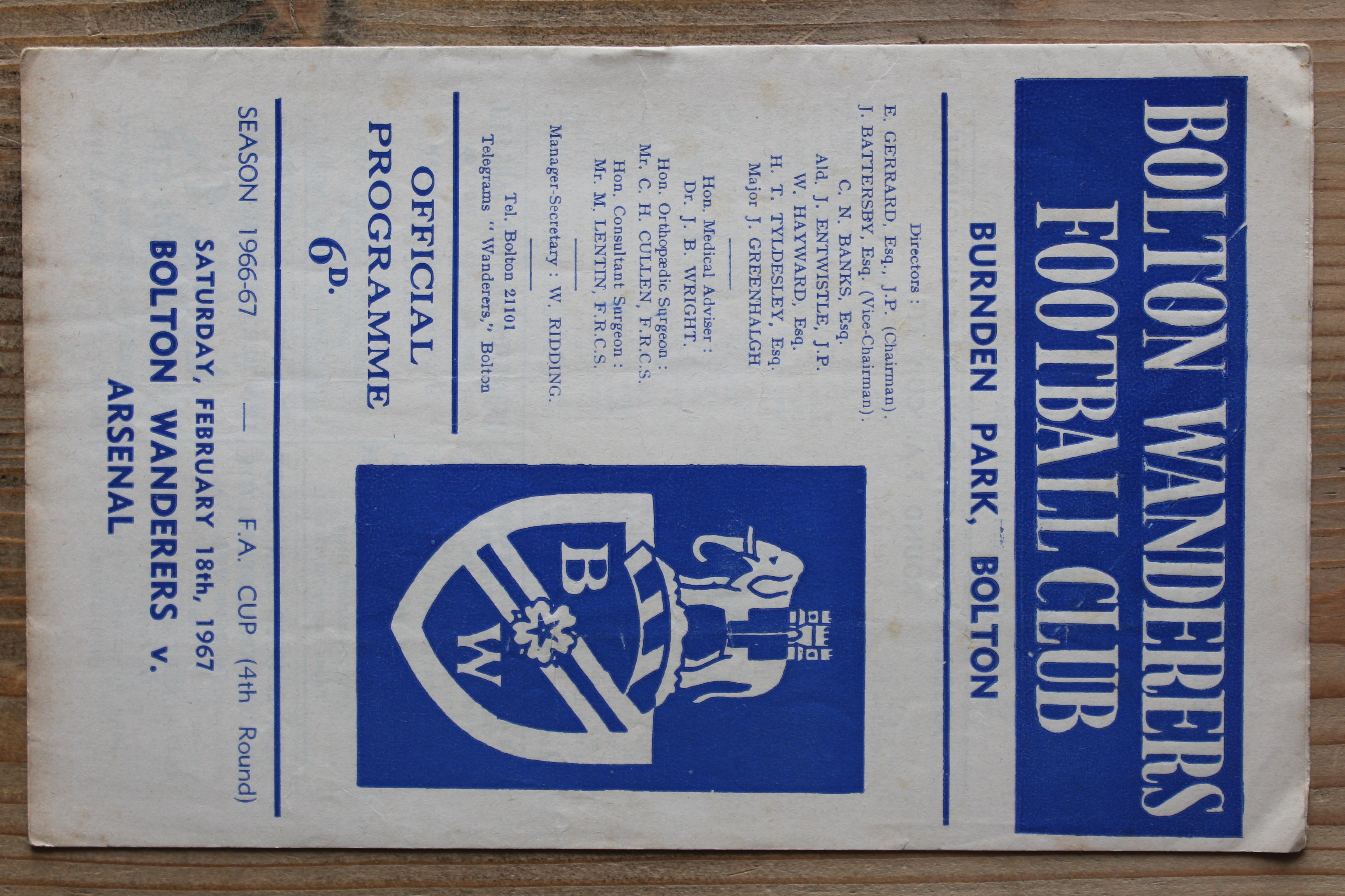 Bolton Wanderers FC v Arsenal FC
