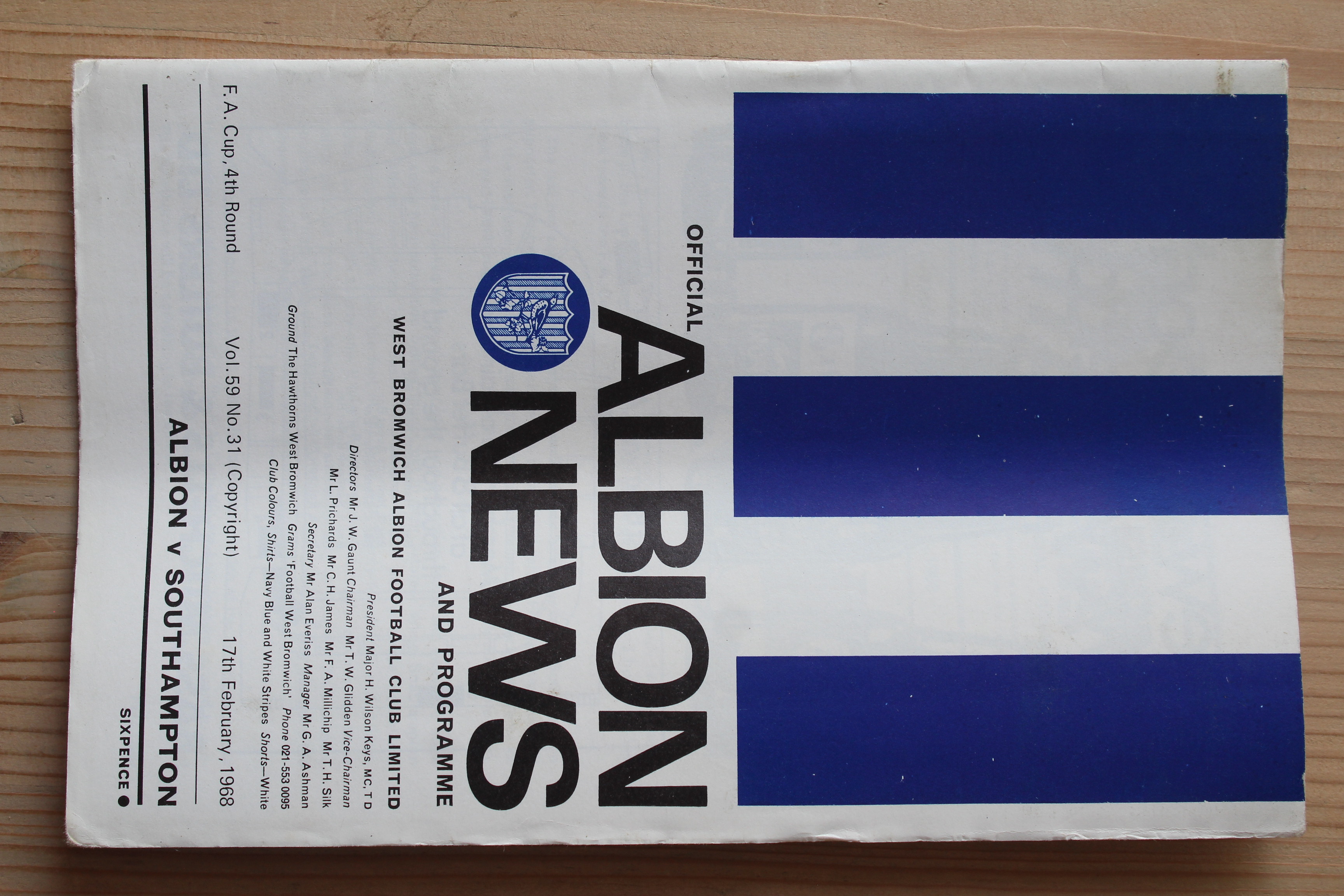 West Bromwich Albion FC  v Southampton FC