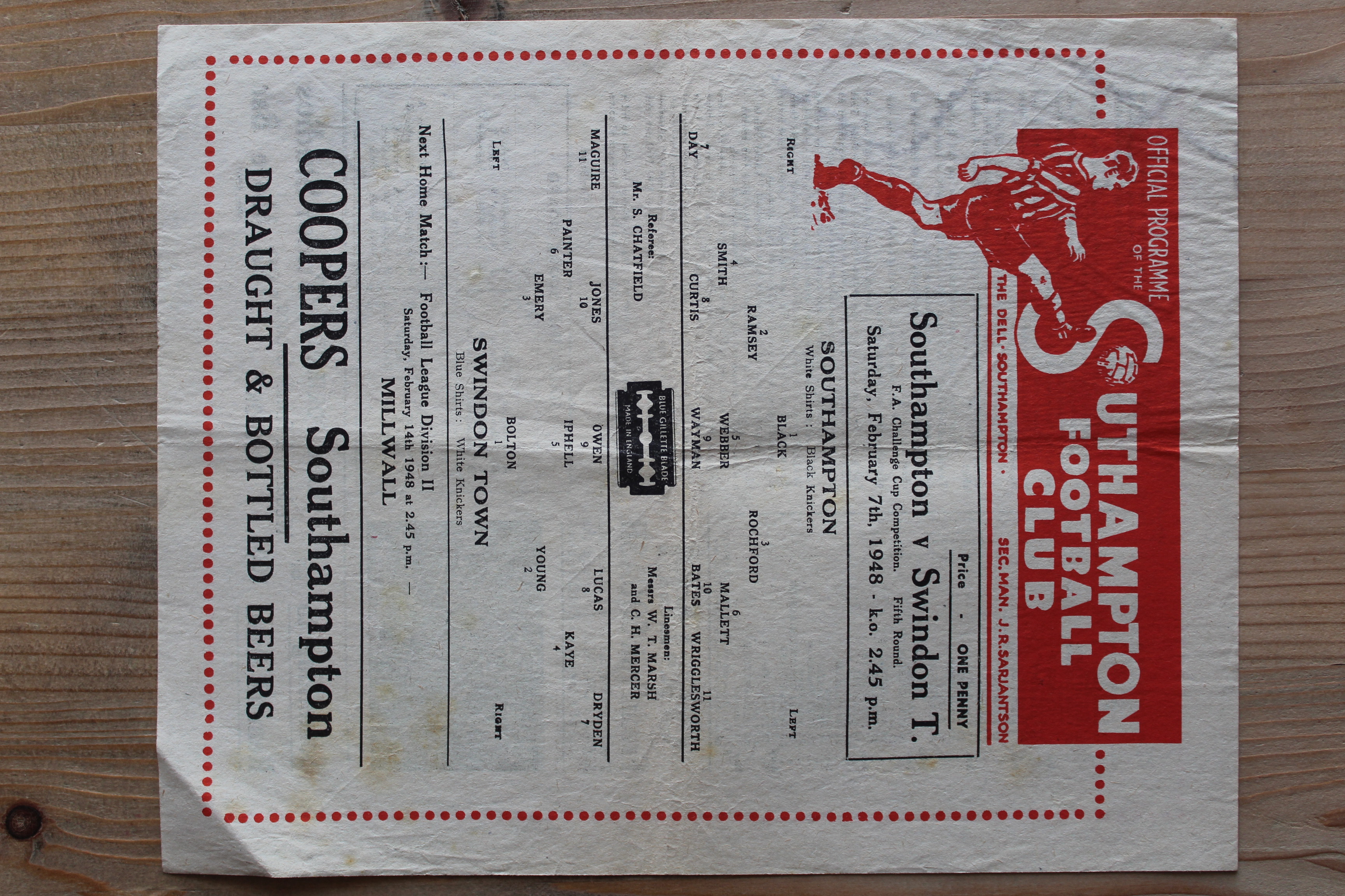 Southampton FC v Swindon Town FC