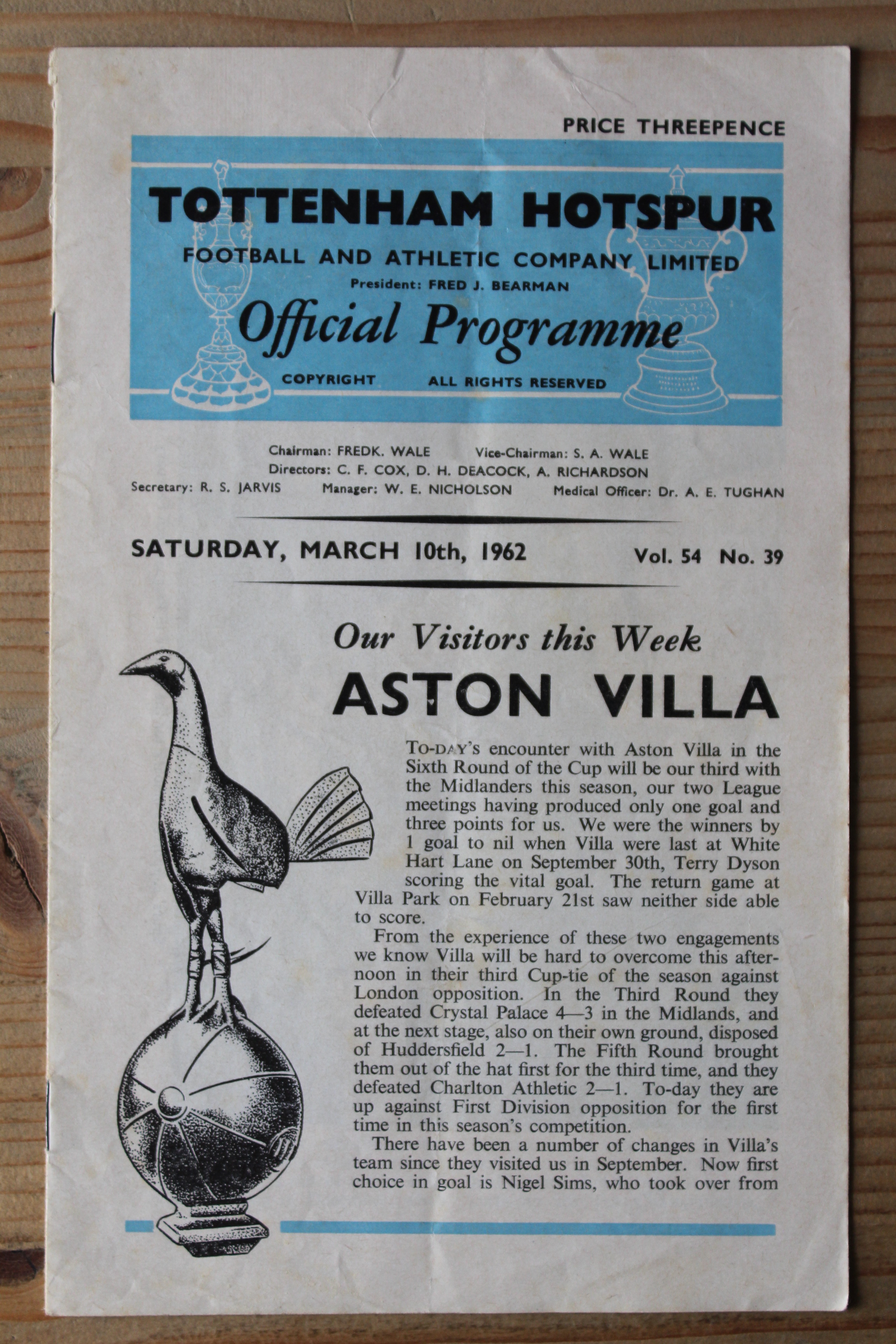 Tottenham Hotspur FC v Aston Villa FC