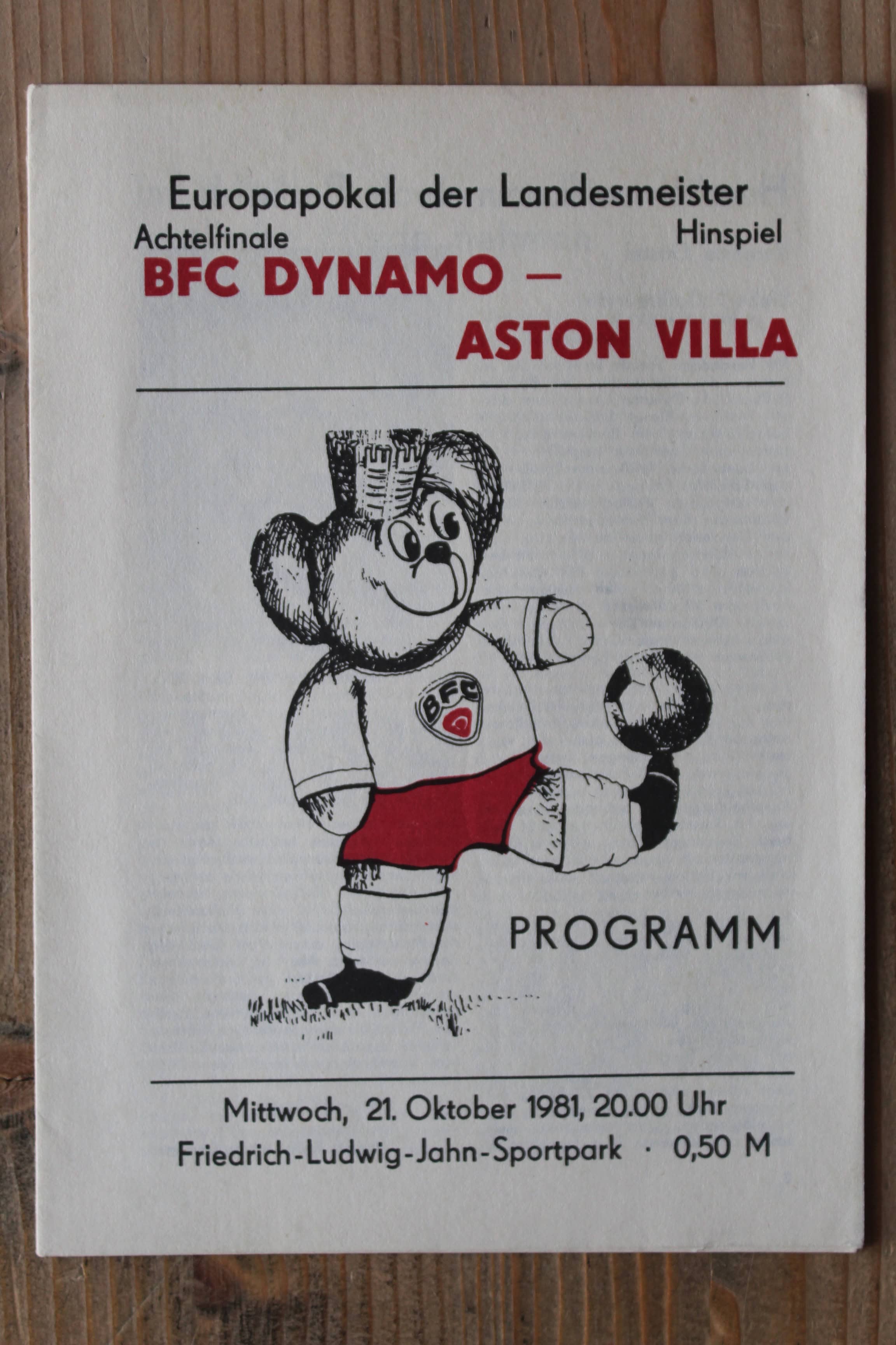 Dynamo Berlin v Aston Villa FC