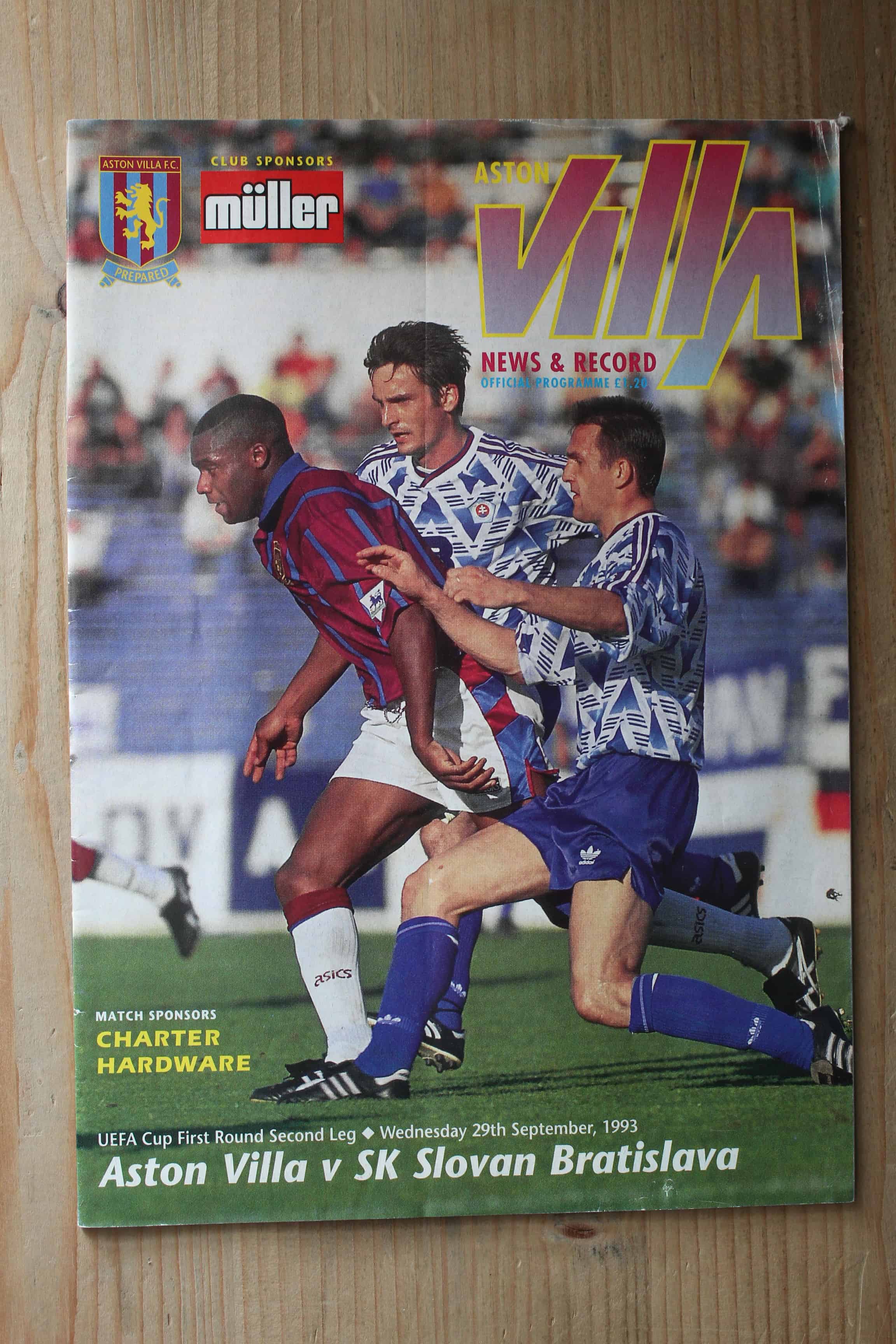 Aston Villa FC v Slovan Bratislava (Czechoslolovakia)