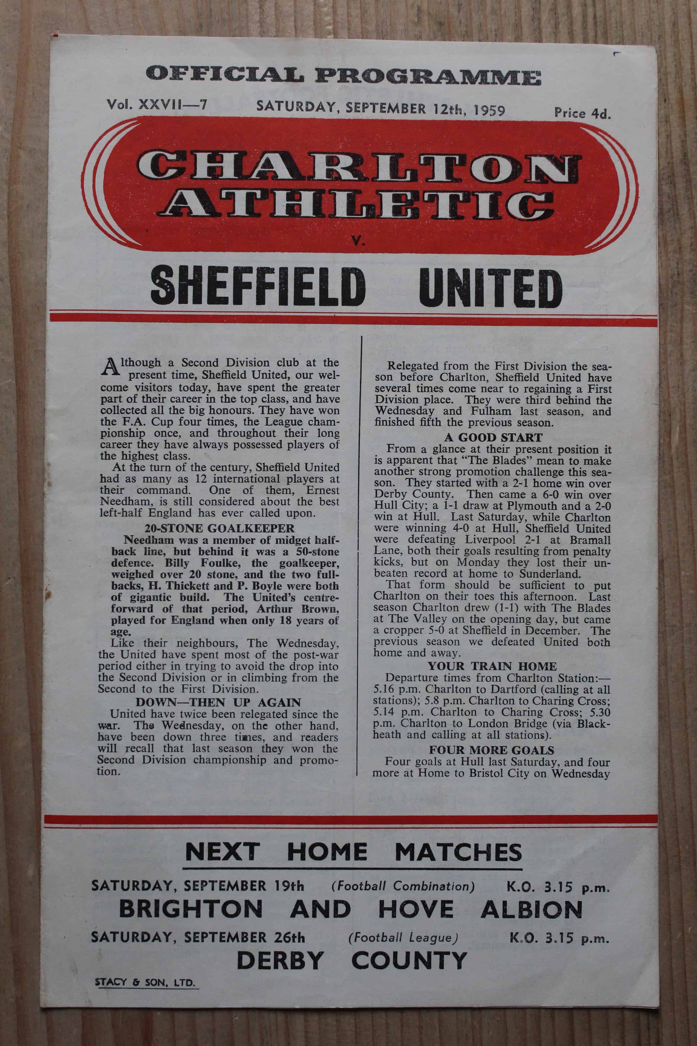 Charlton Athletic FC v Sheffield United FC