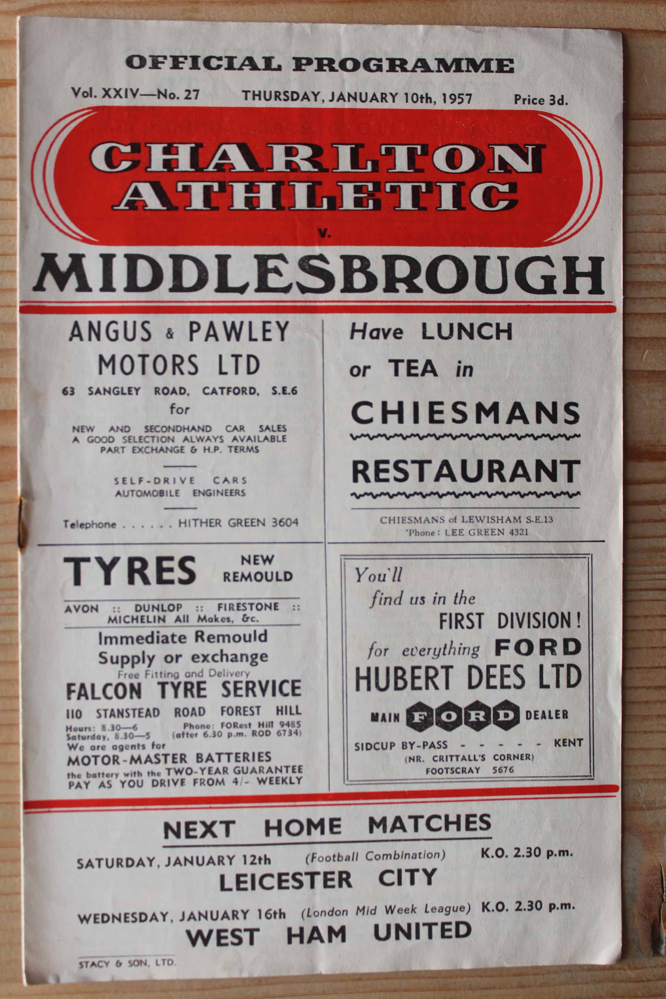Charlton Athletic FC v Middlesbrough FC