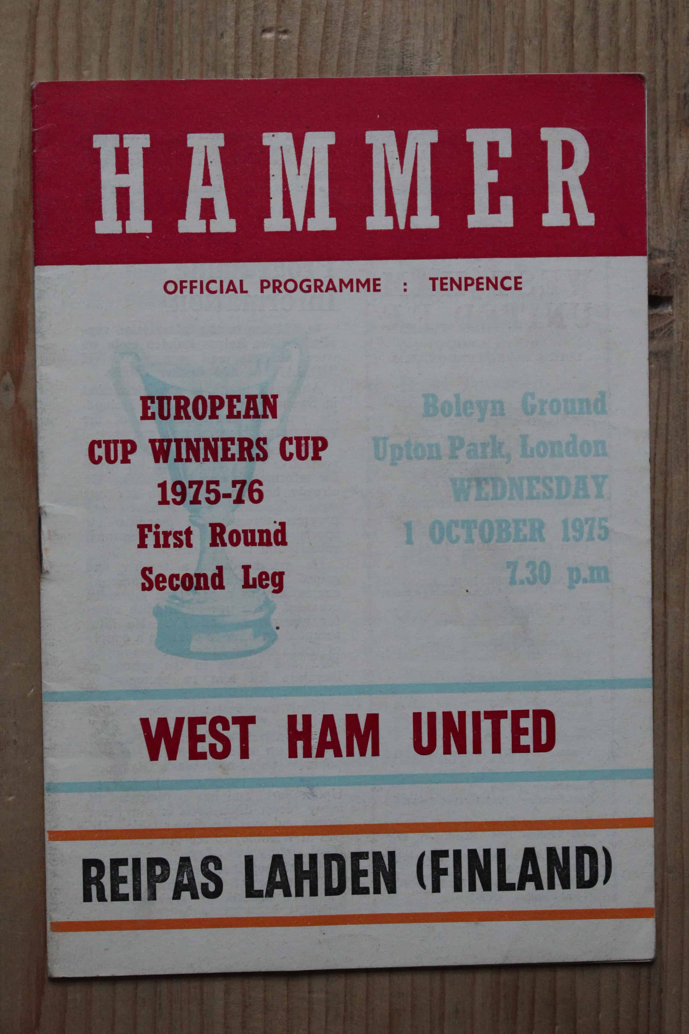 West Ham United FC v Lahden Reipas