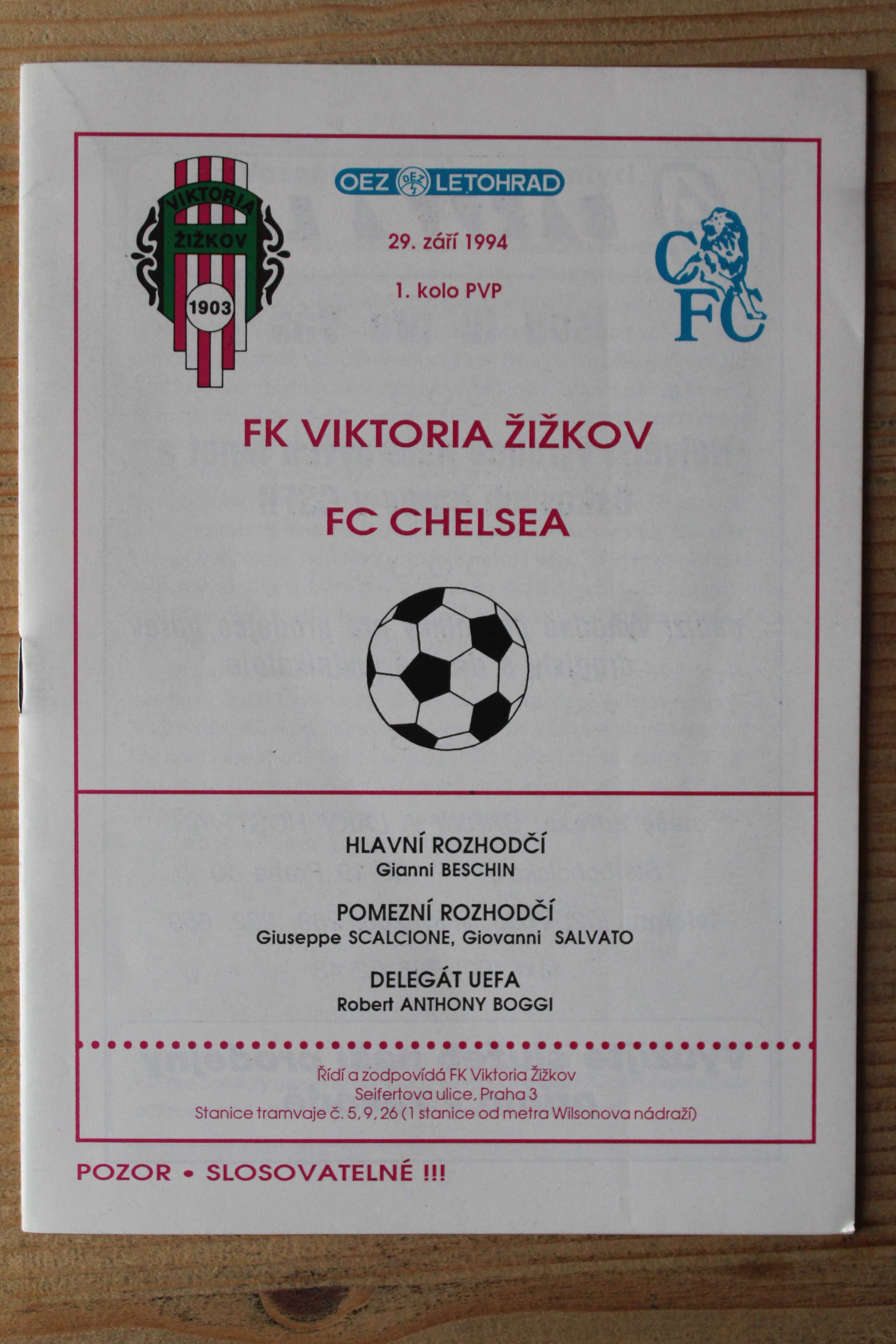 Viktoria Zizkov v Chelsea FC