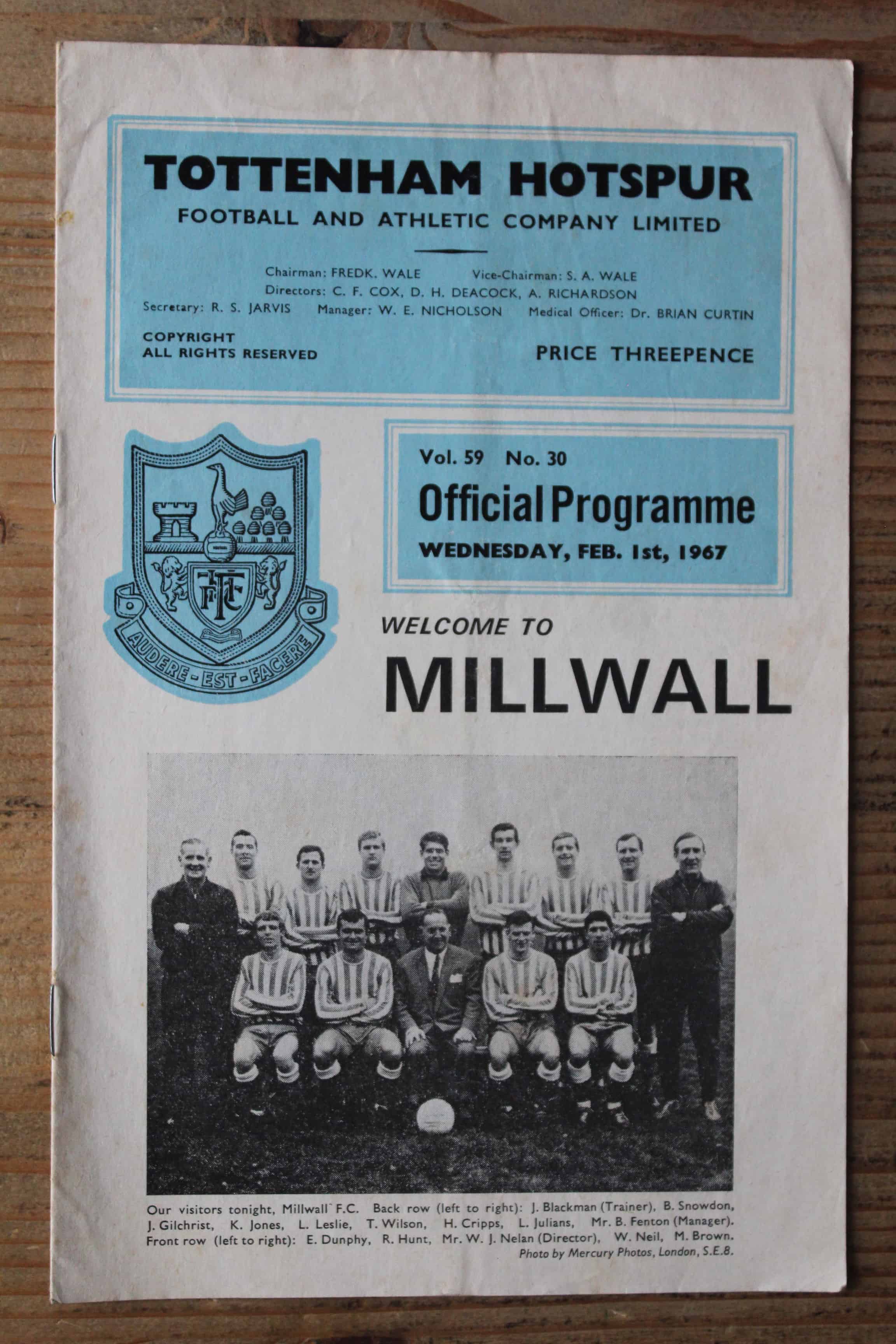 Tottenham Hotspur FC v Millwall FC