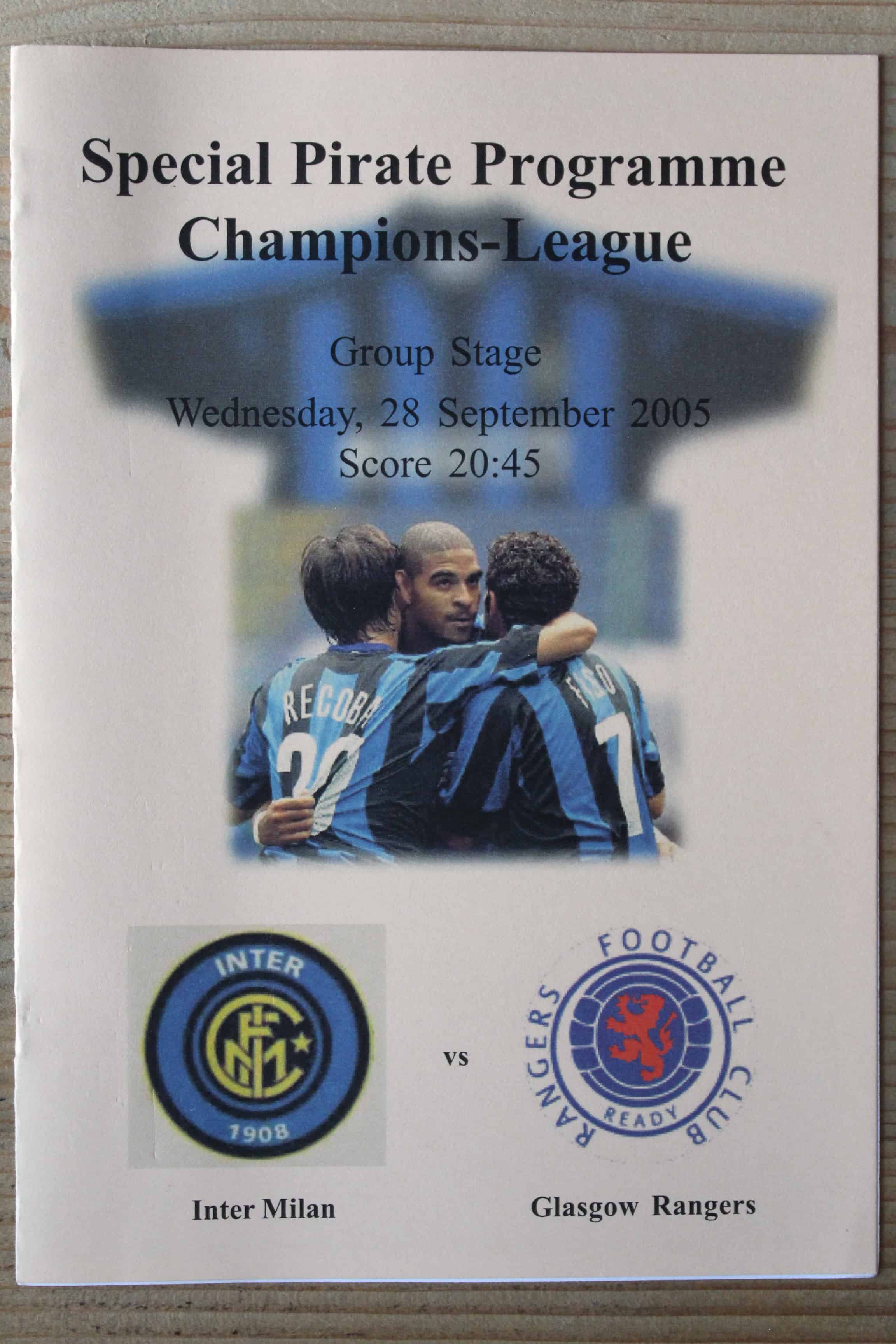 Internazionale/Inter Milan v Rangers (Glasgow) FC