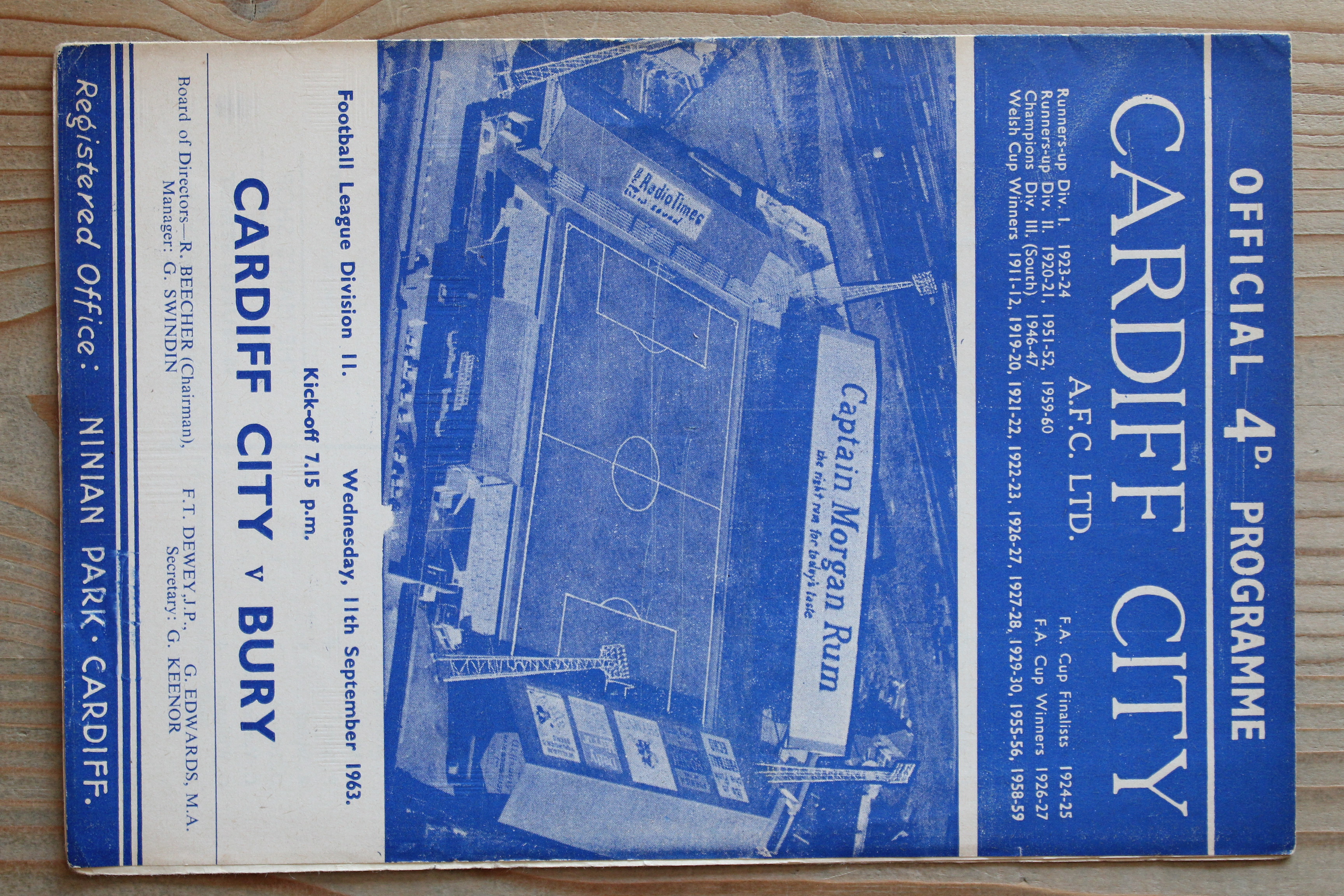 Cardiff City FC v Bury FC