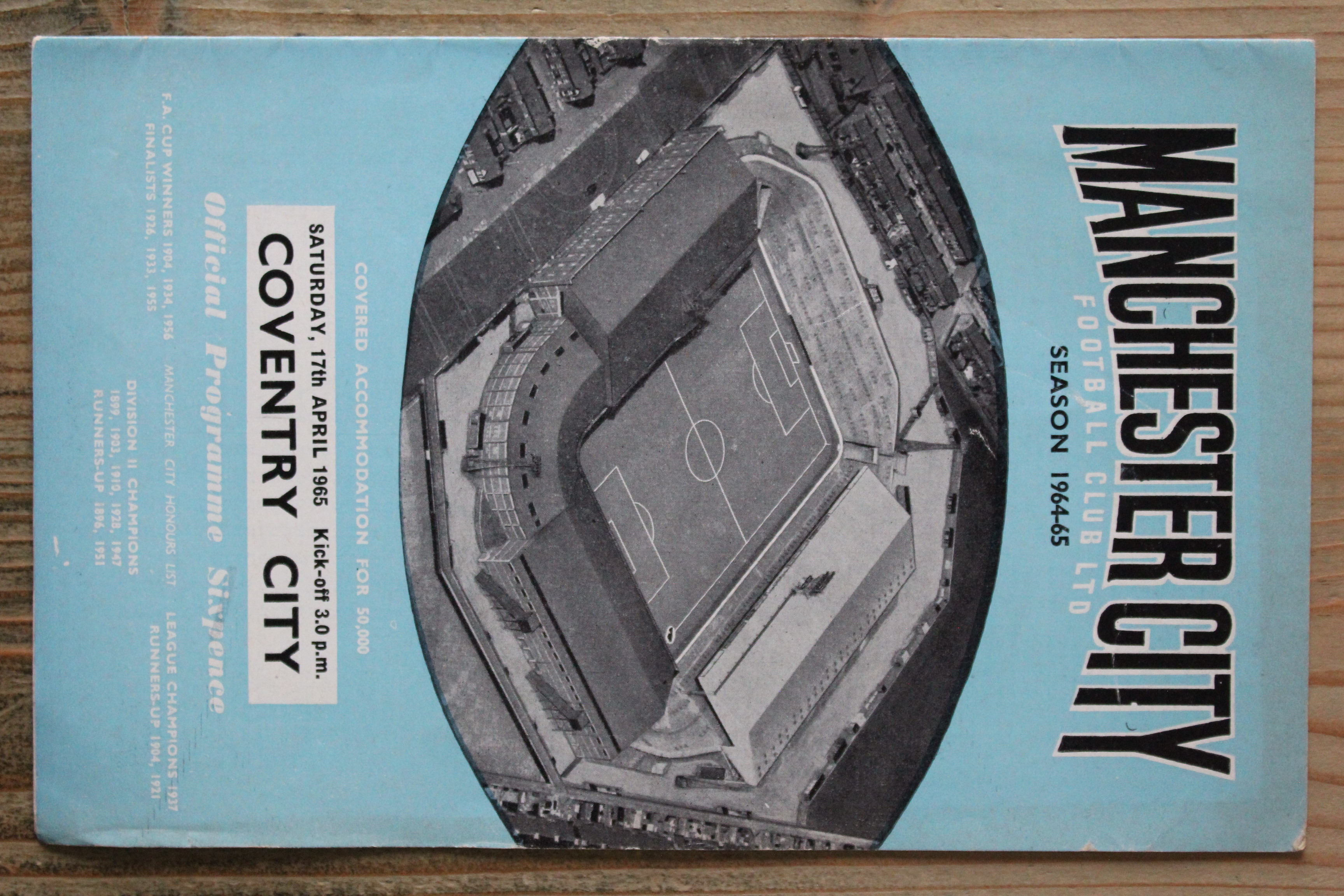 Manchester City FC v Coventry City FC