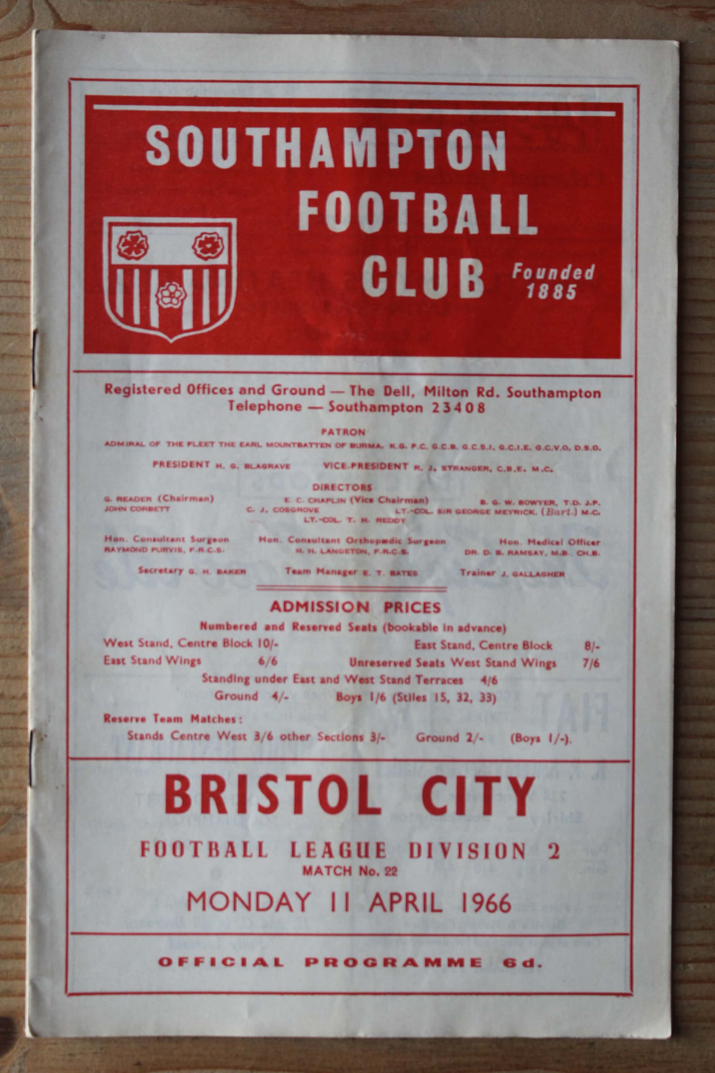 Southampton FC v Bristol City FC