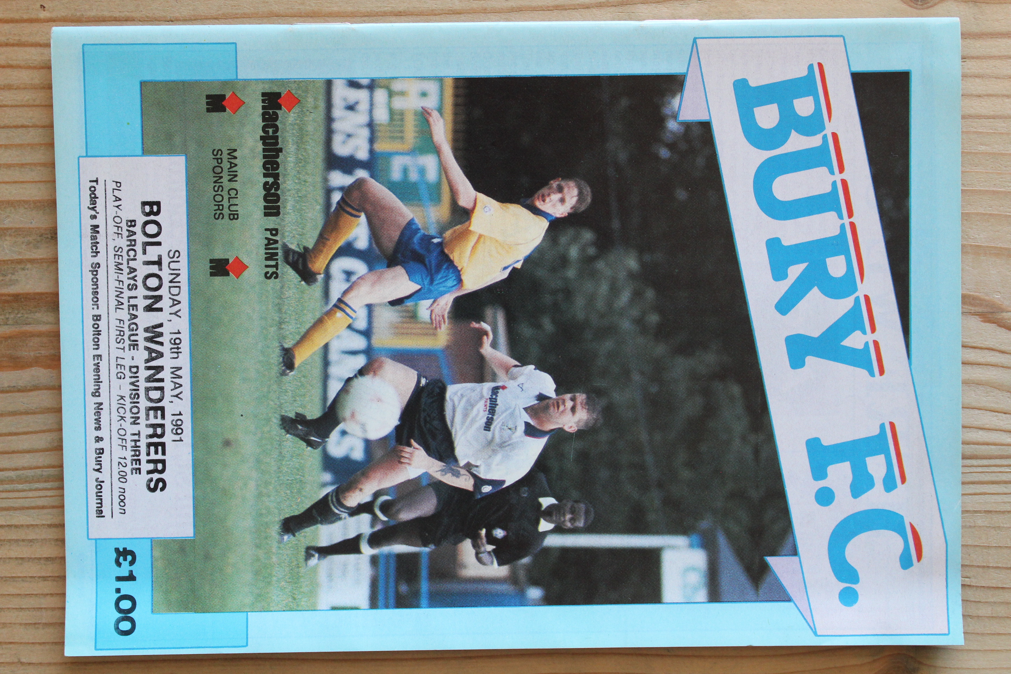Bury FC v Bolton Wanderers FC