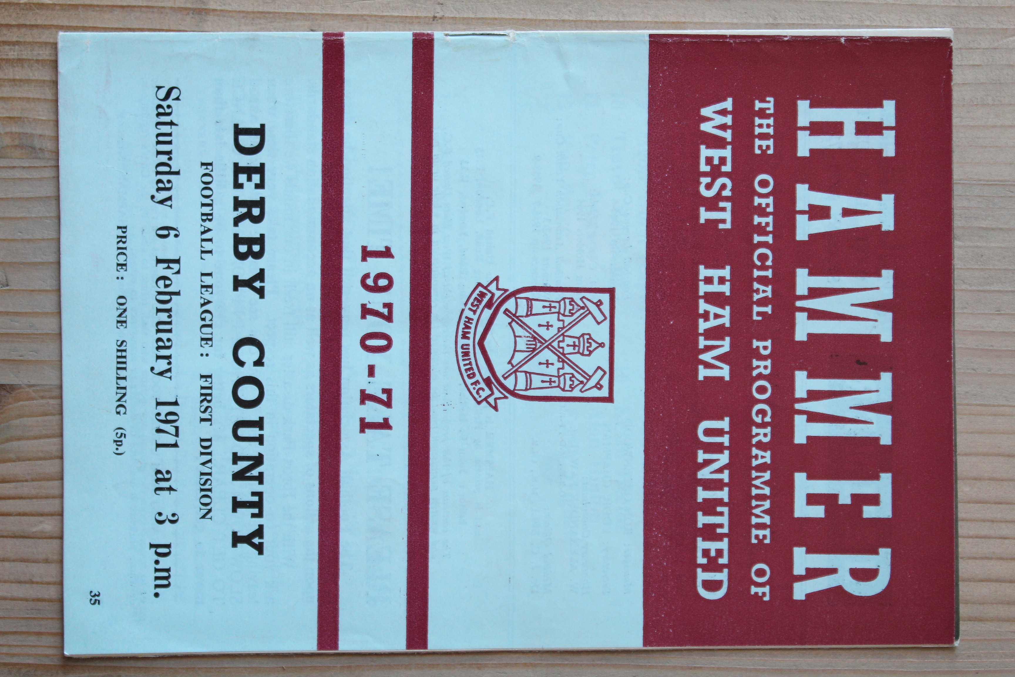 West Ham United FC v Derby County FC