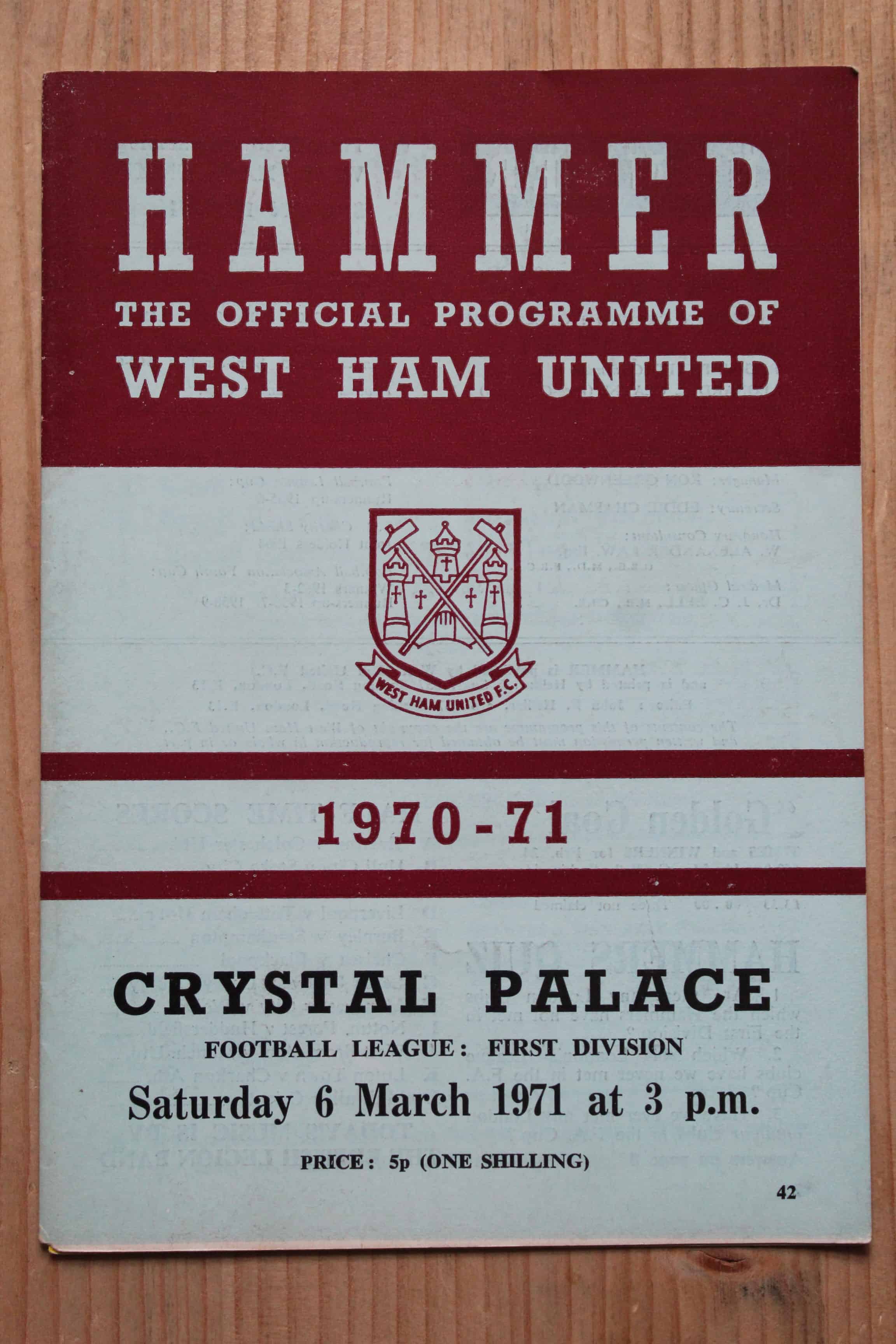 West Ham United FC v Crystal Palace FC