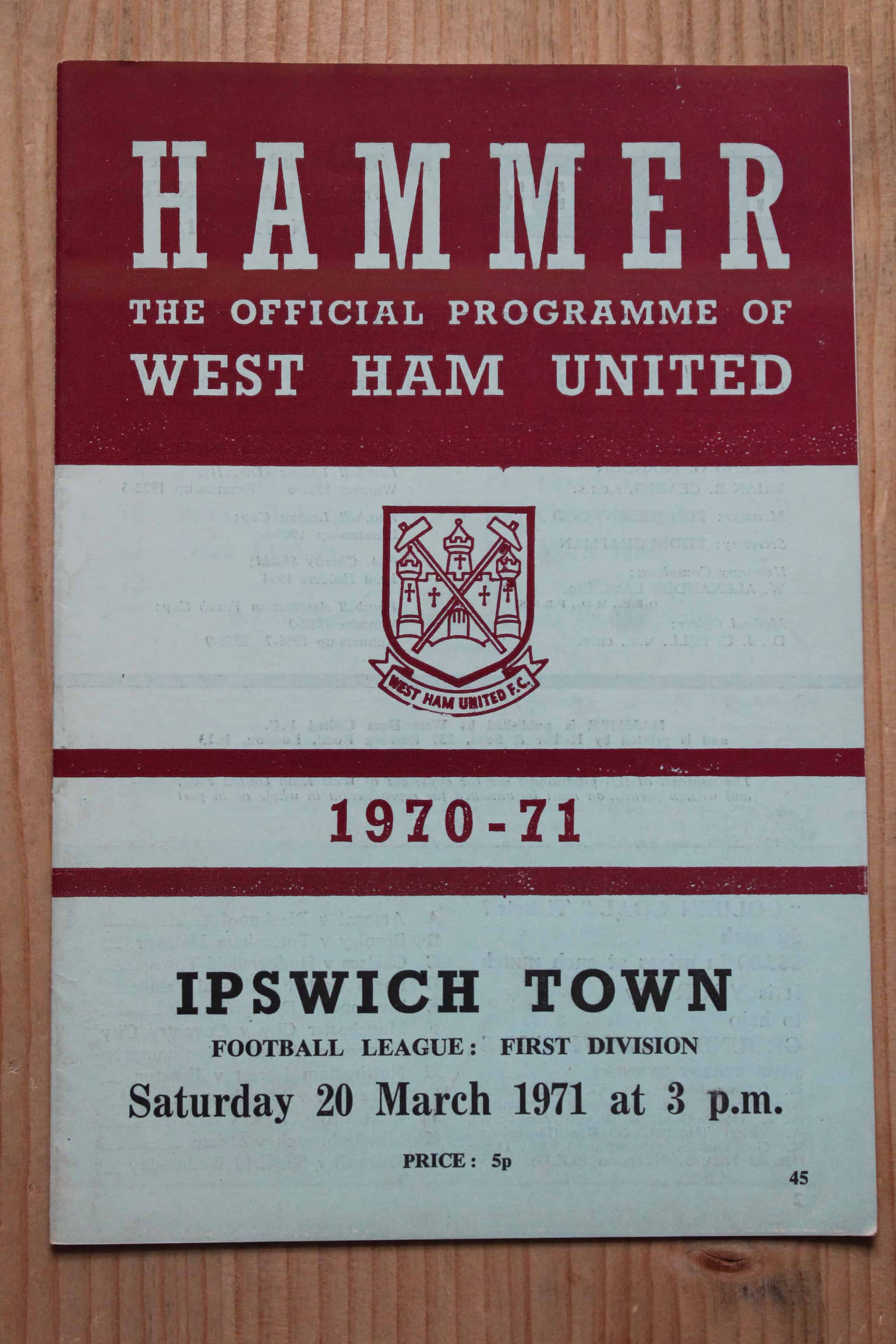 West Ham United FC v Ipswich Town FC