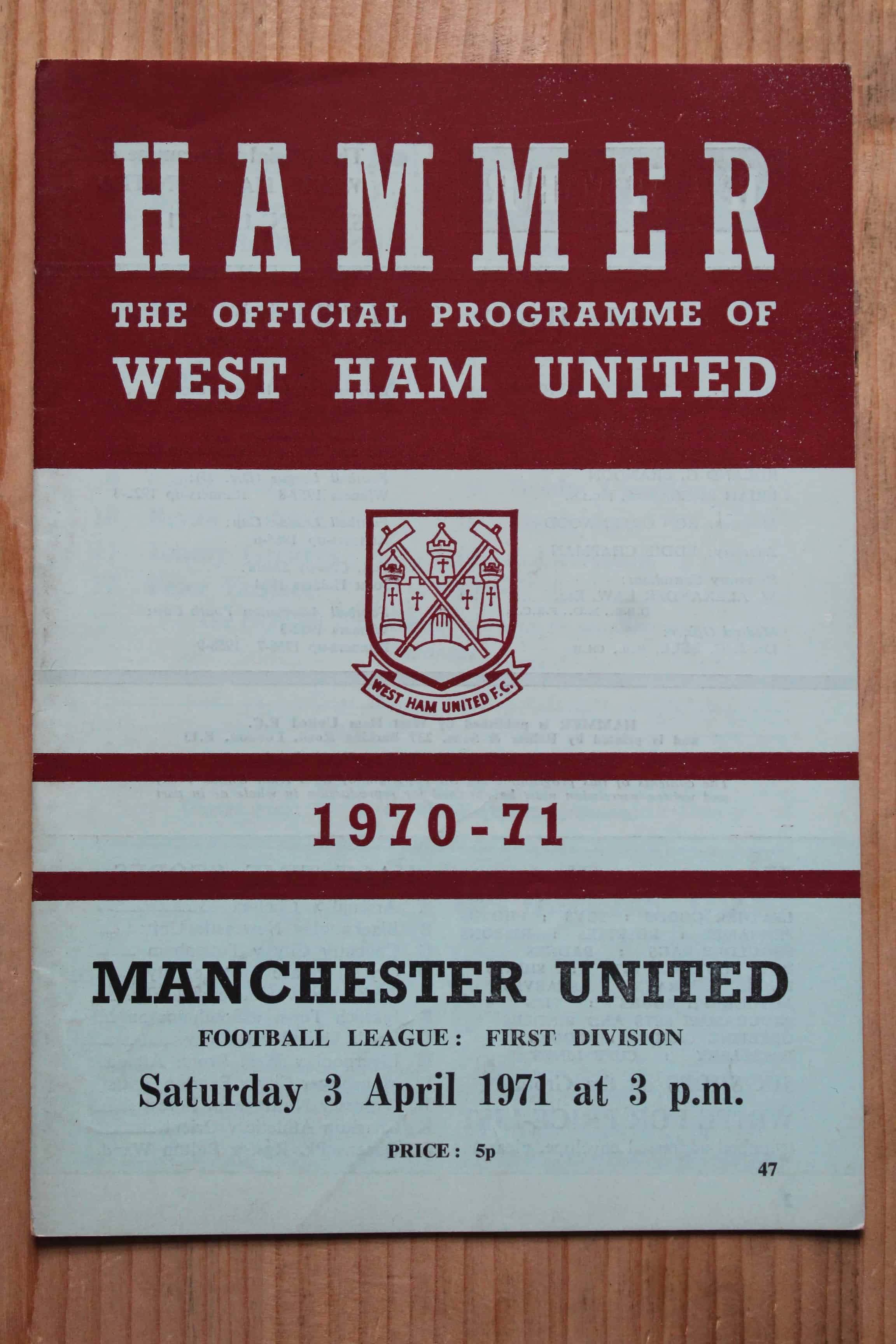 West Ham United FC v Manchester United FC