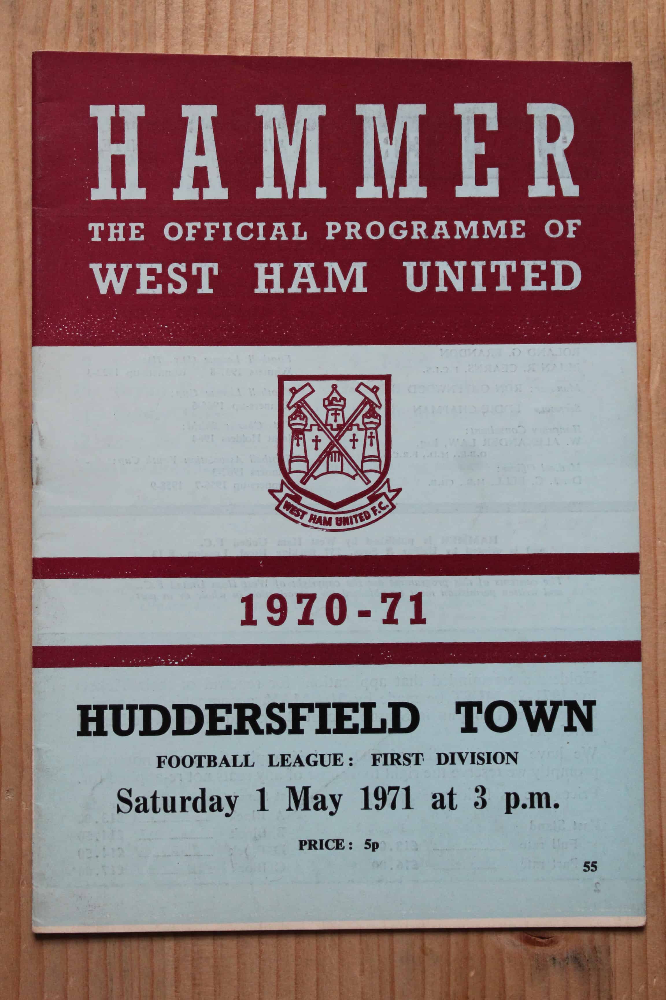 West Ham United FC v Huddersfield Town FC