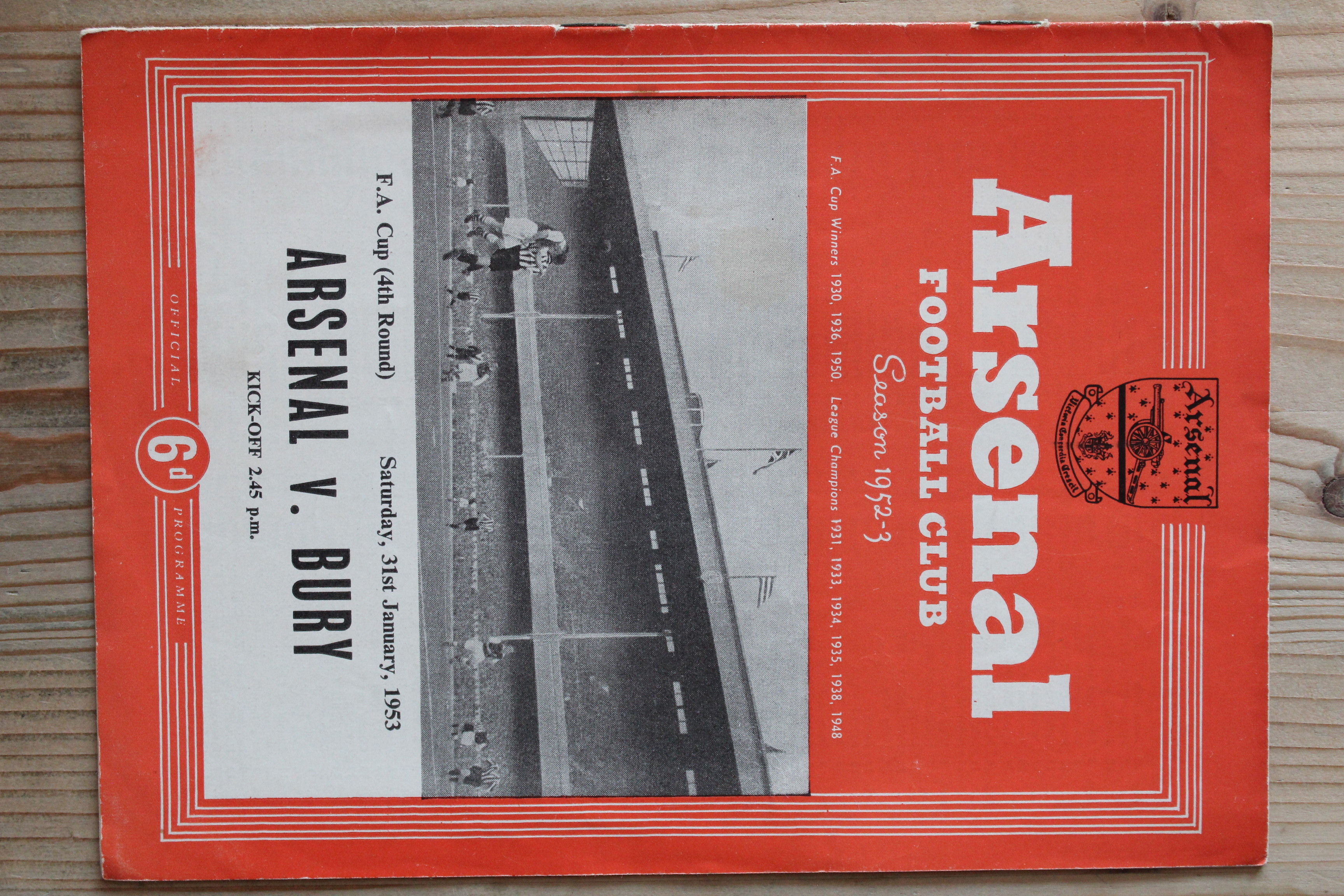 Arsenal FC v Bury FC