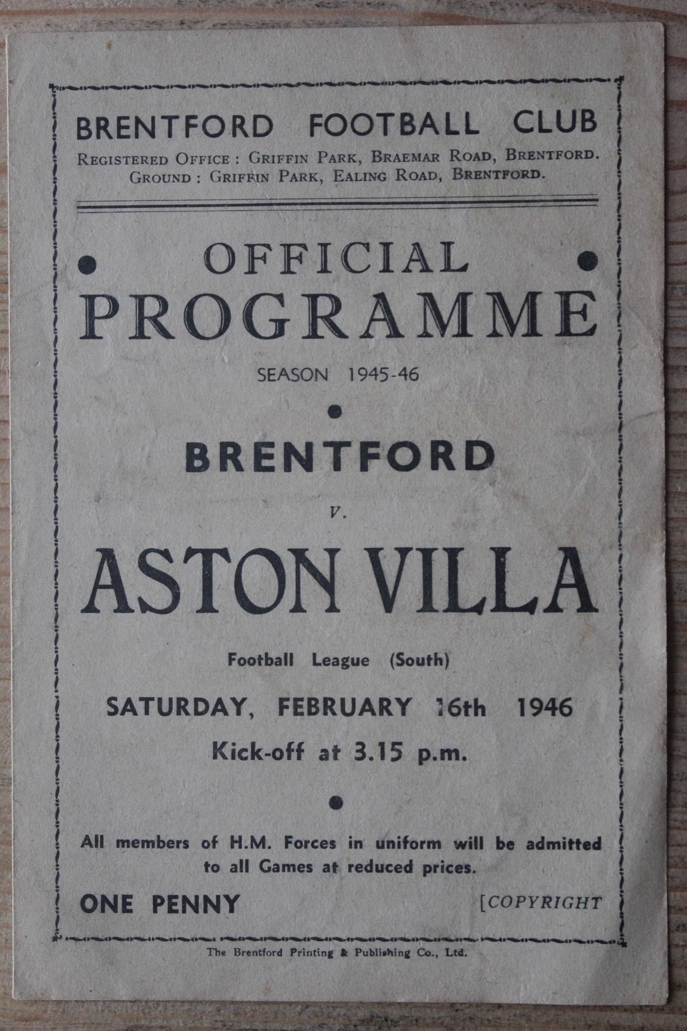 Brentford FC v Aston Villa FC