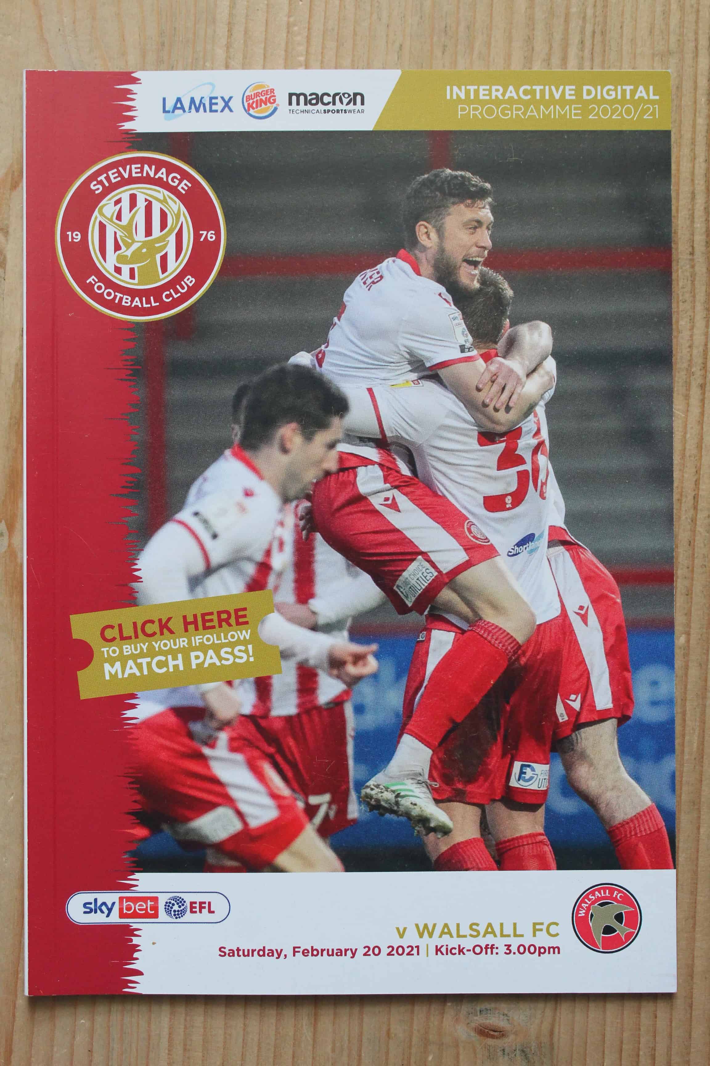 Stevenage Borough FC v Walsall FC