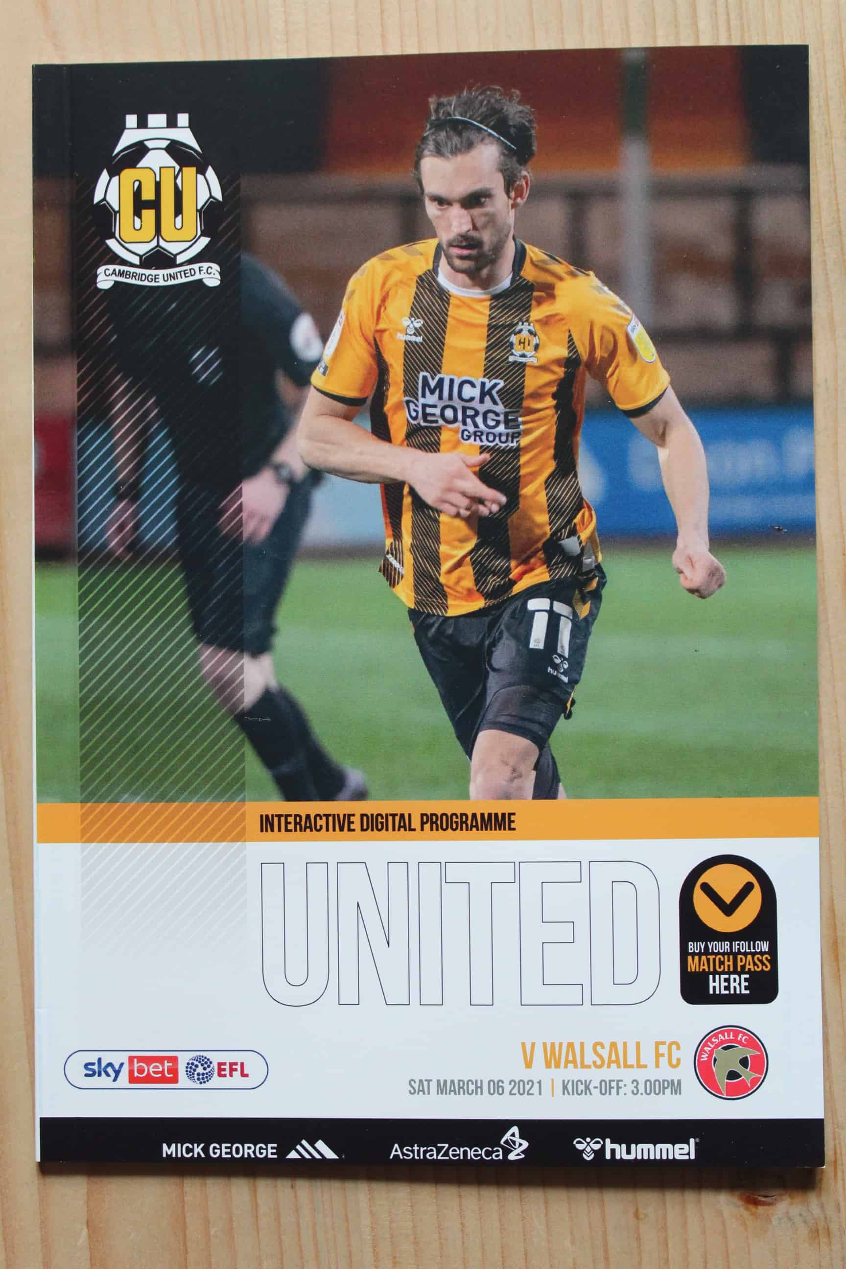 Cambridge United FC v Walsall FC