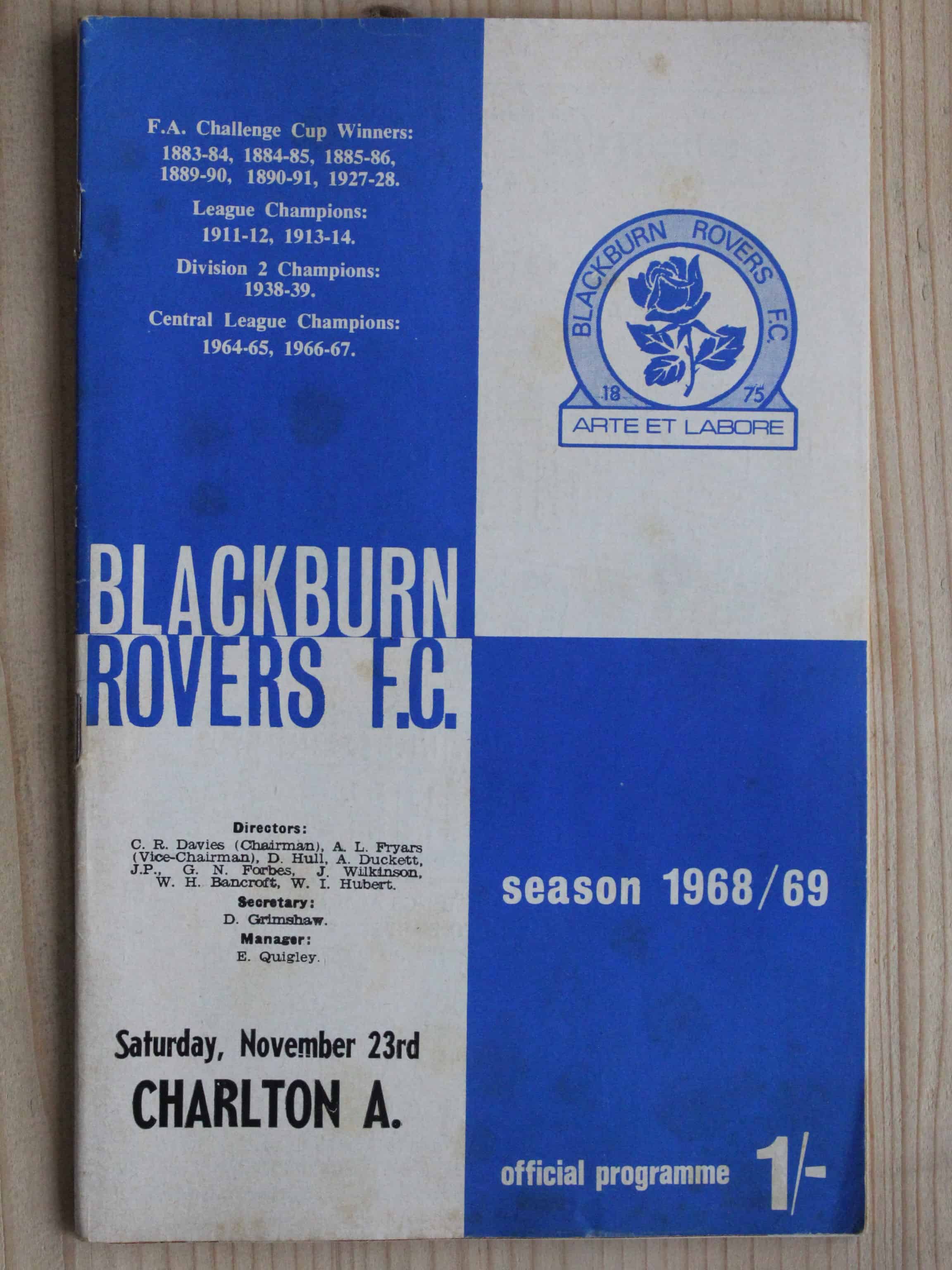 Blackburn Rovers FC v Charlton Athletic FC