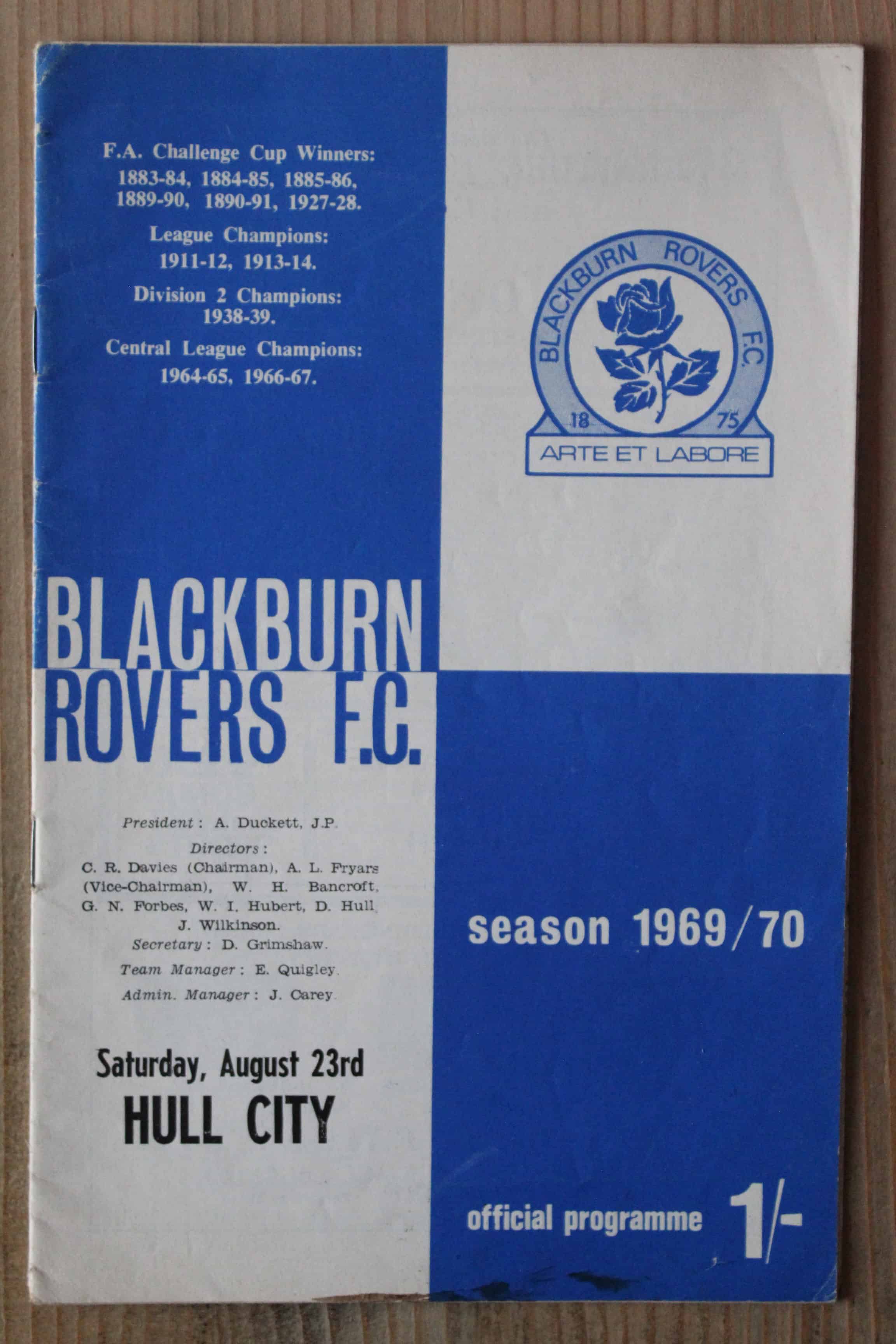 Blackburn Rovers FC v Hull City FC