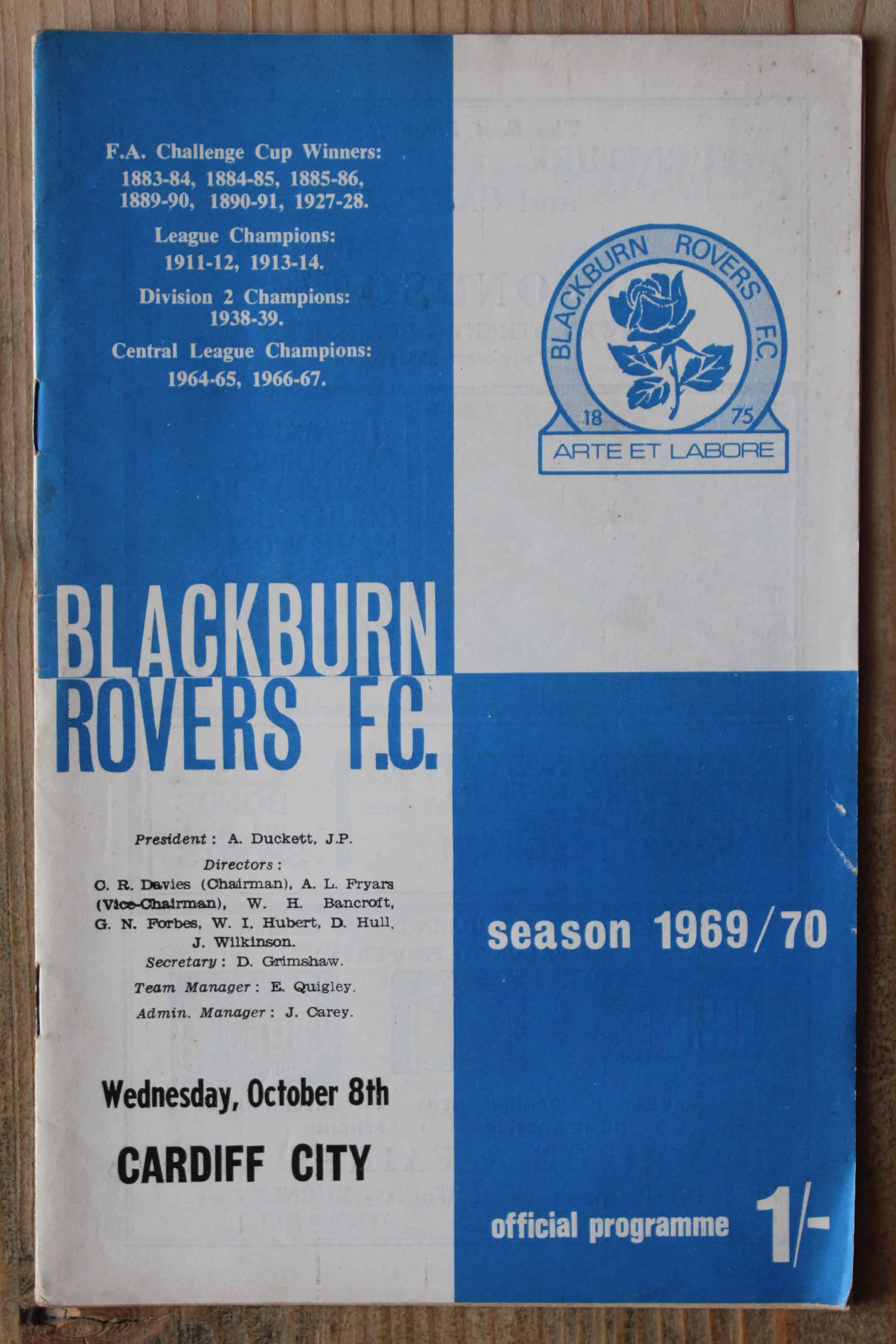 Blackburn Rovers FC v Cardiff City FC