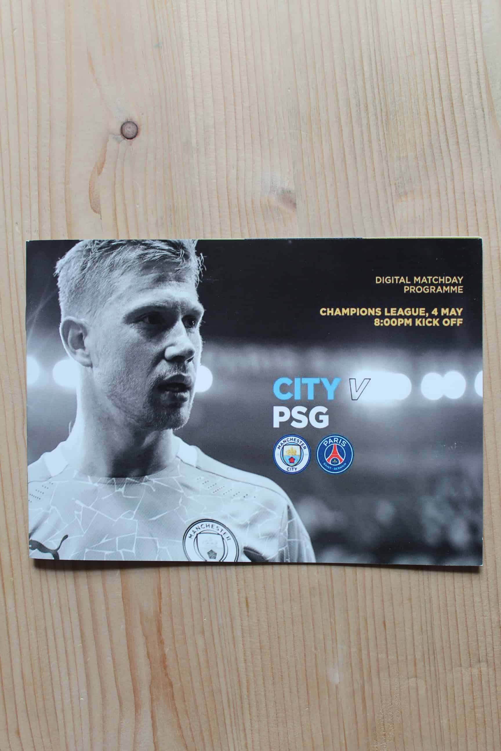 Manchester City FC v Paris St Germain (P.S.G)