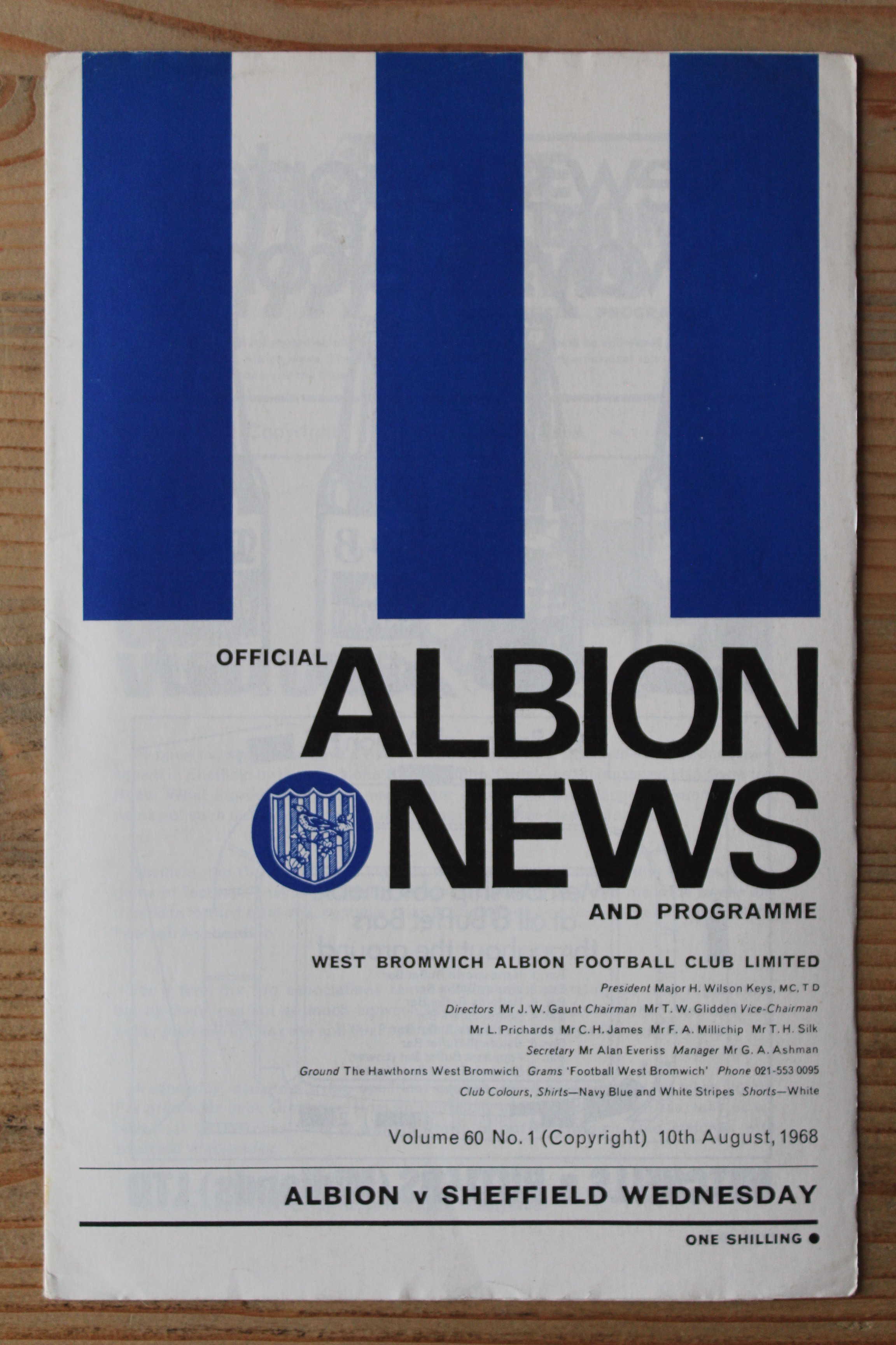 West Bromwich Albion FC  v Sheffield Wednesday FC 