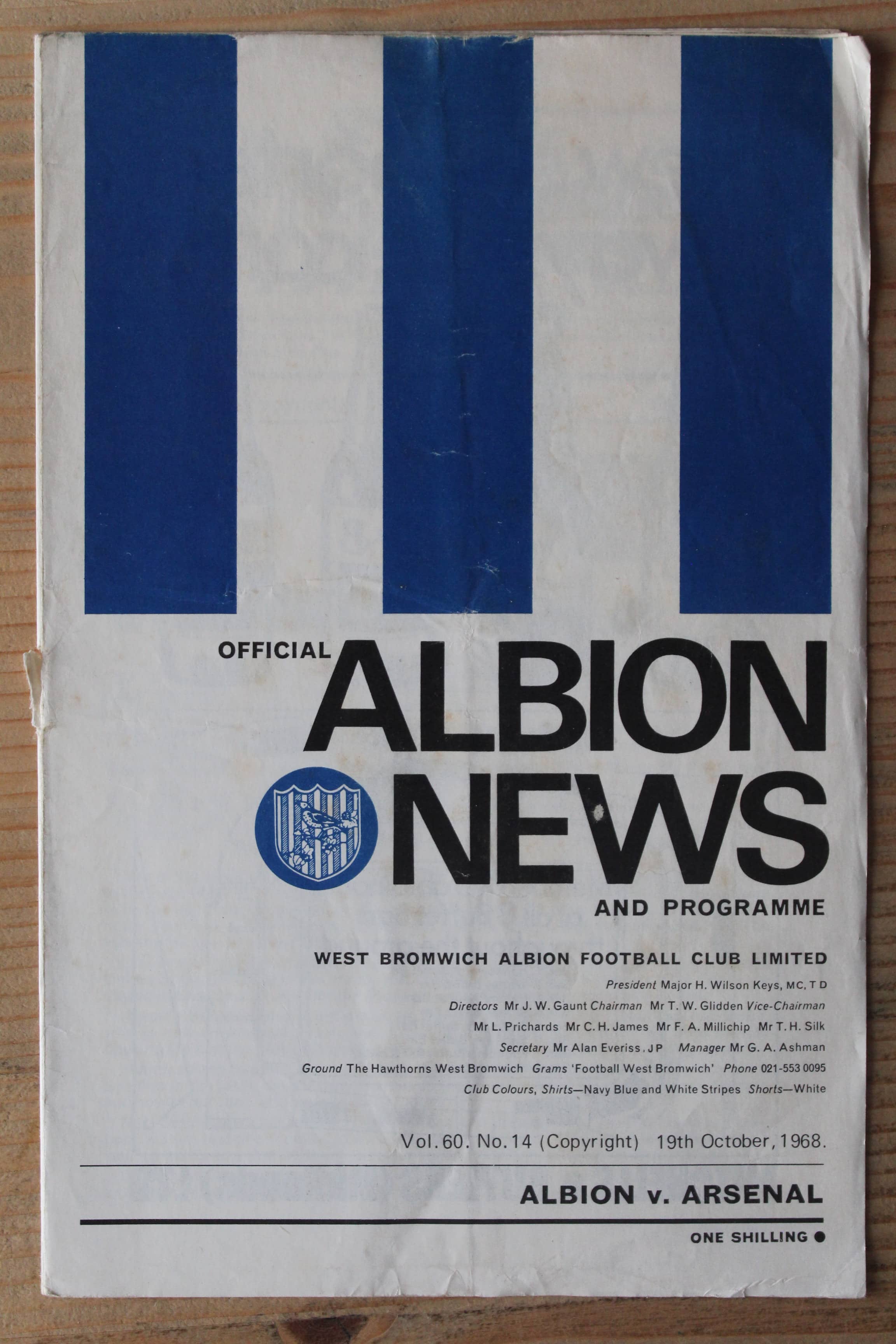 West Bromwich Albion FC  v Arsenal FC