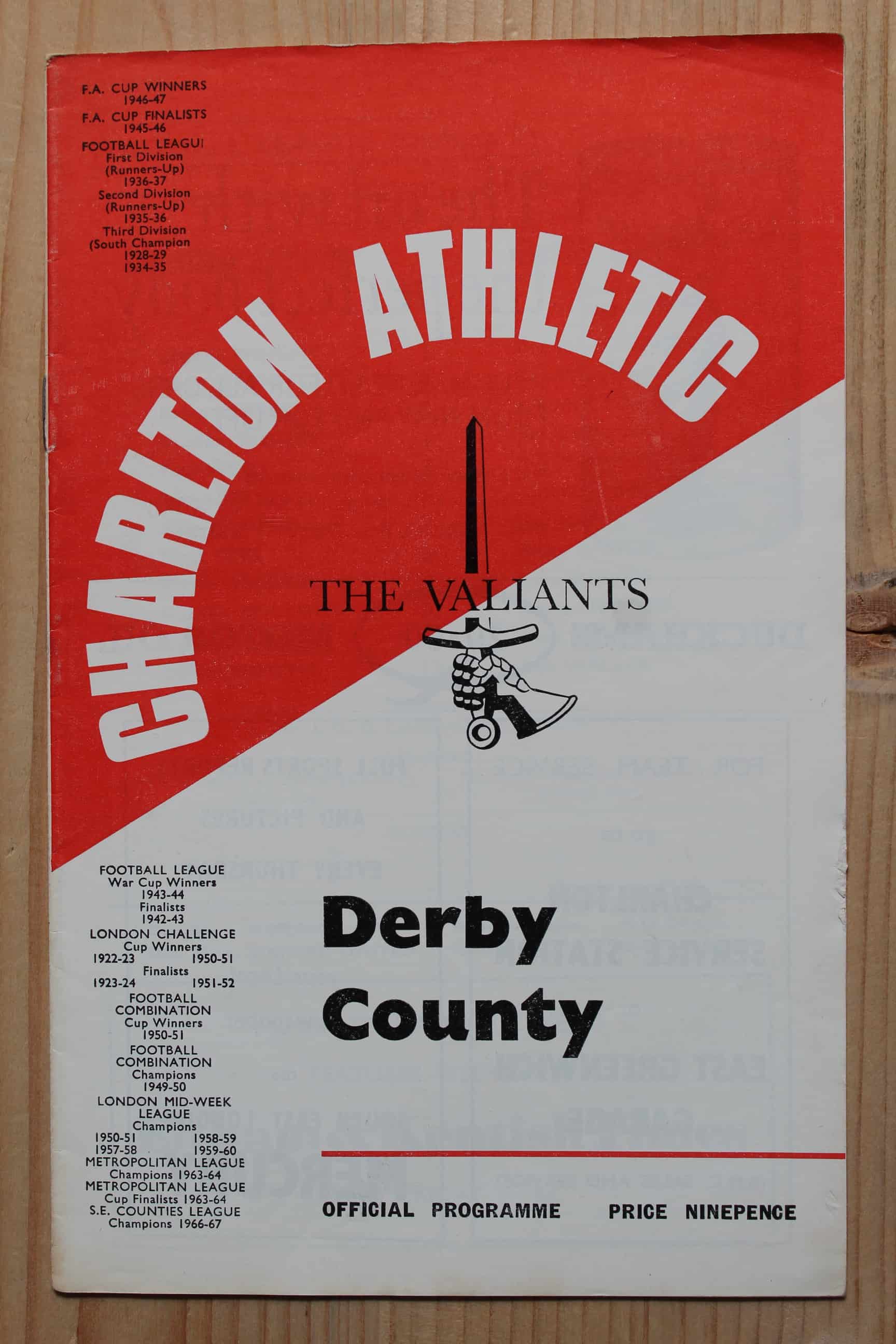 Charlton Athletic FC v Derby County FC