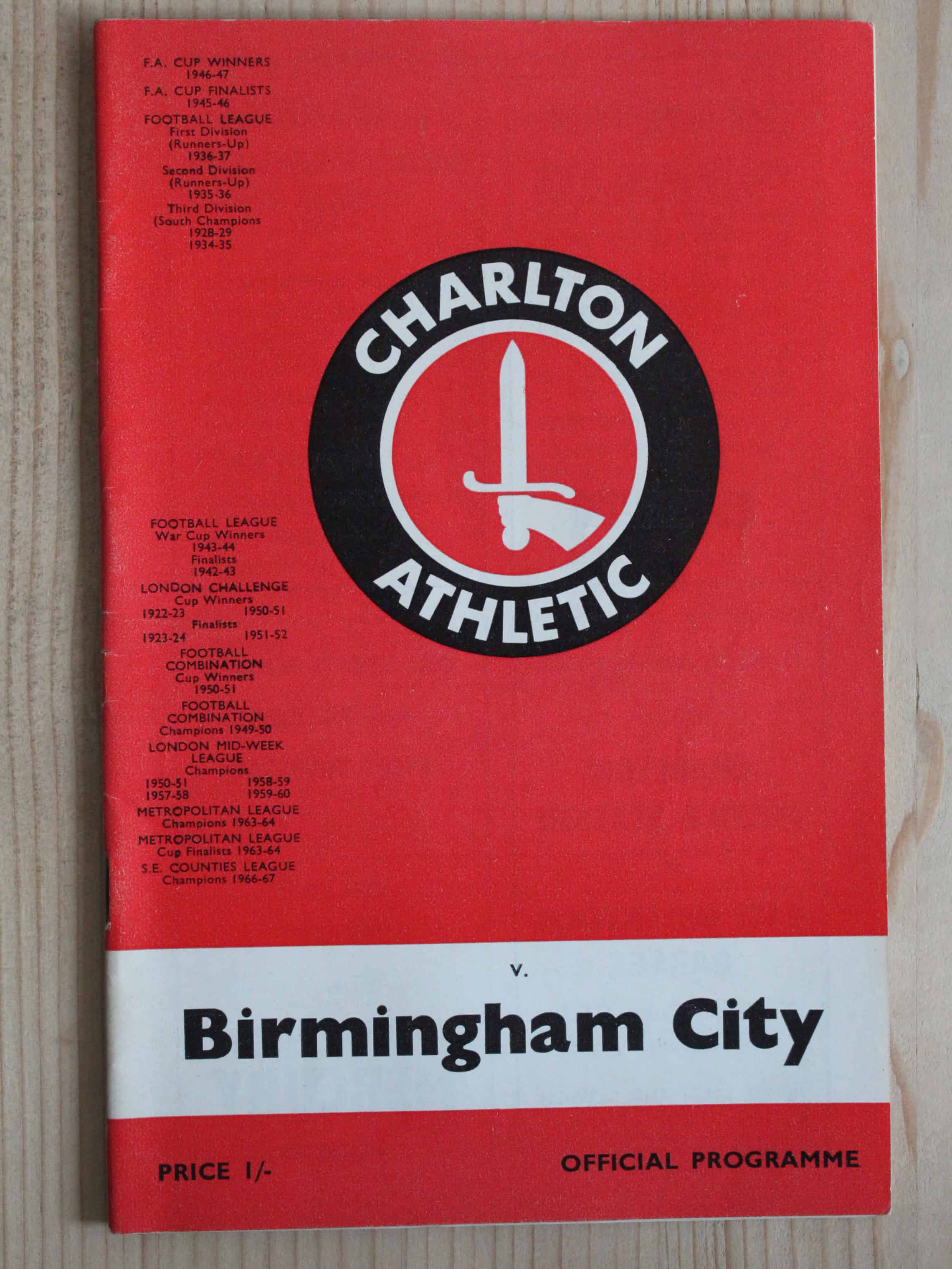 Charlton Athletic FC v Birmingham City FC