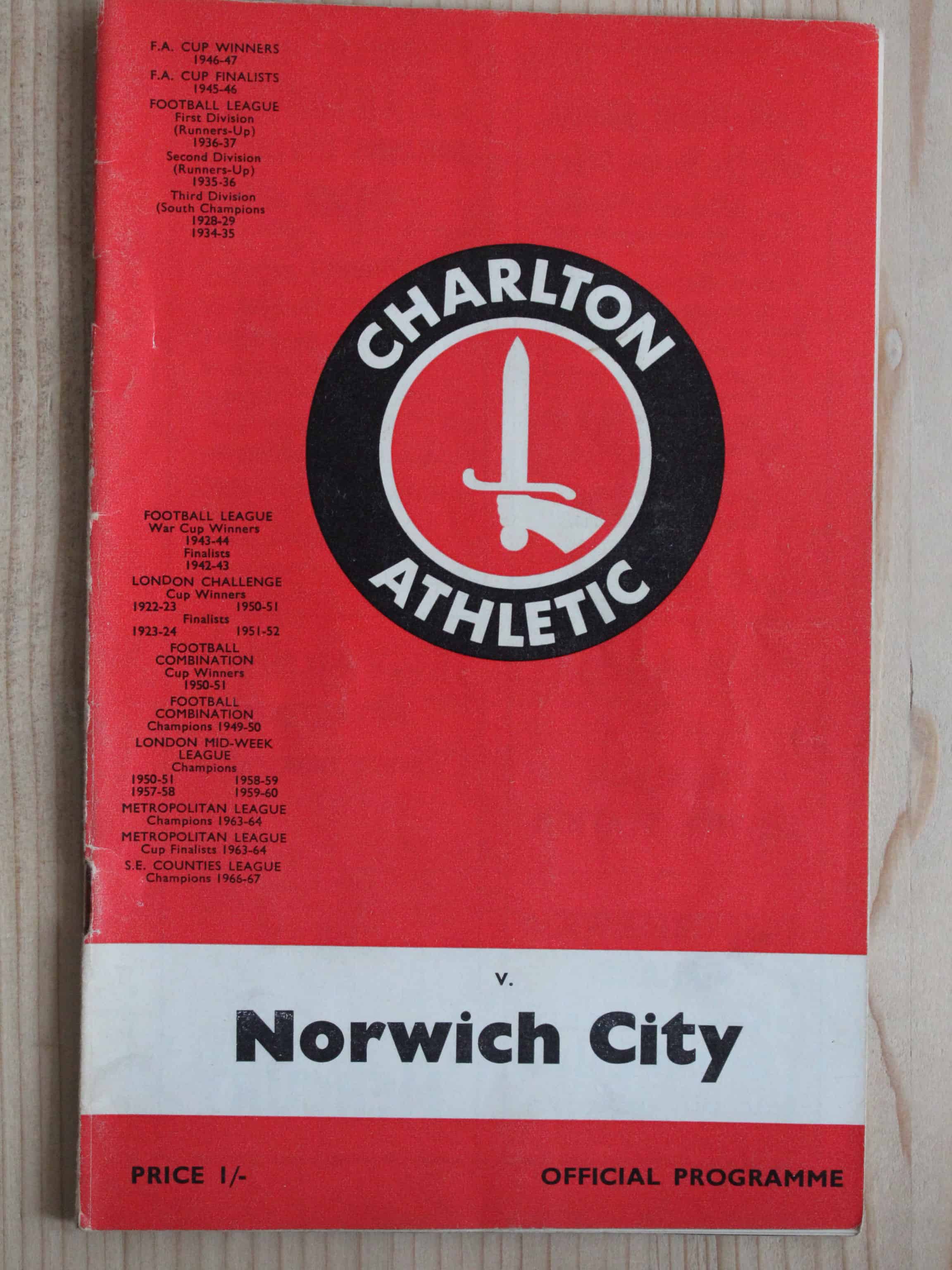 Charlton Athletic FC v Norwich City FC