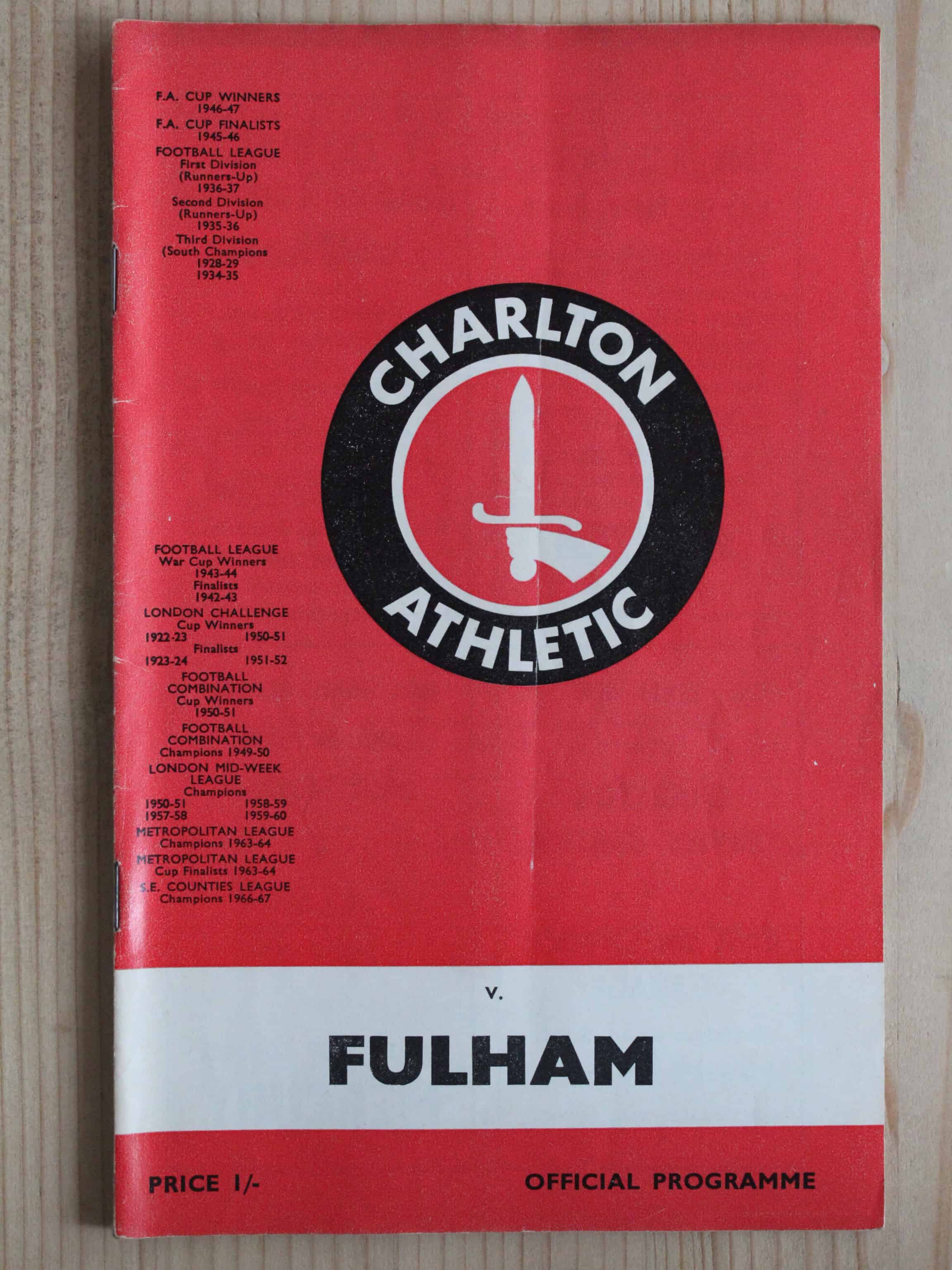 Charlton Athletic FC v Fulham FC